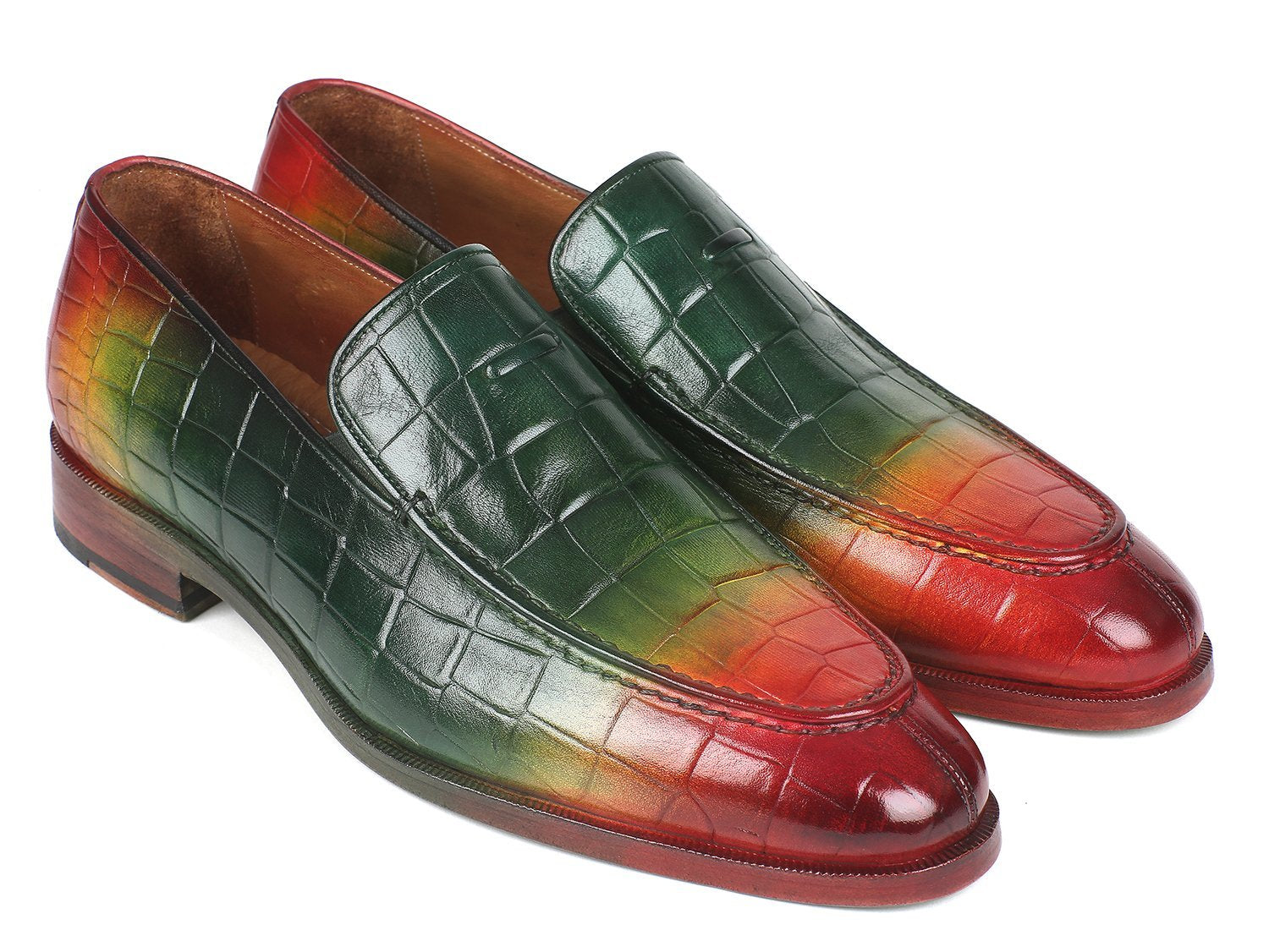 The arditi - Men's Crocodile print Calfskin Multi colour Loafer shoes