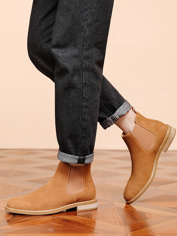 Rivietta - brown leather chelsea boots for men