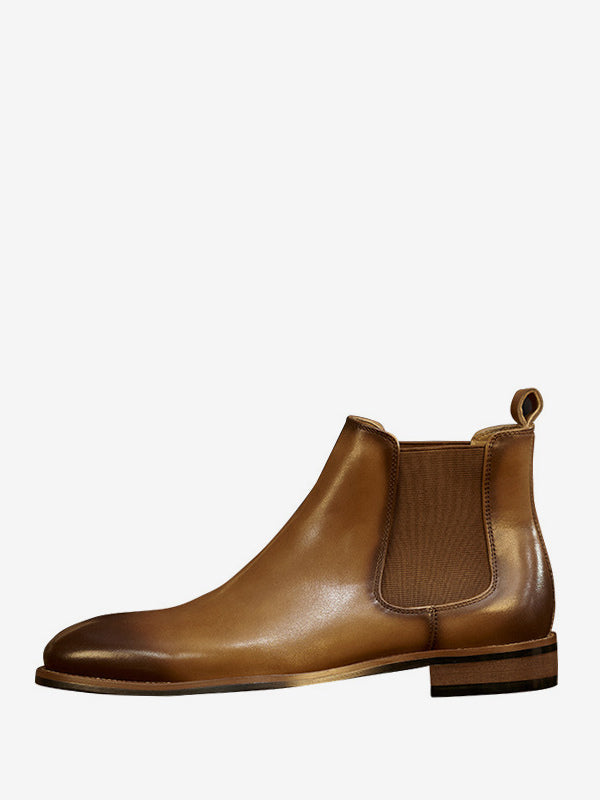 Zafeira - brown leather chelsea boots for men