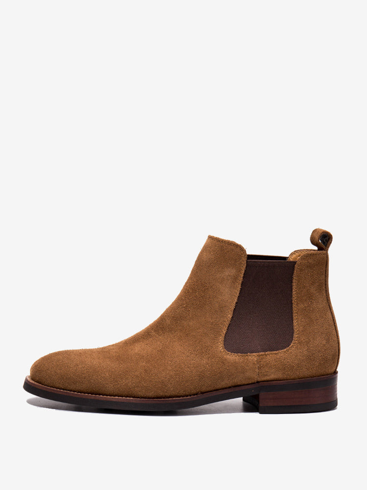 Rosevo - brown leather chelsea boots for men