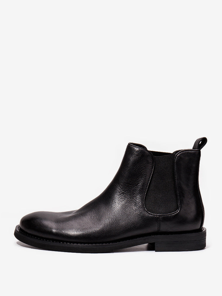 Garique - brown leather chelsea boots for men