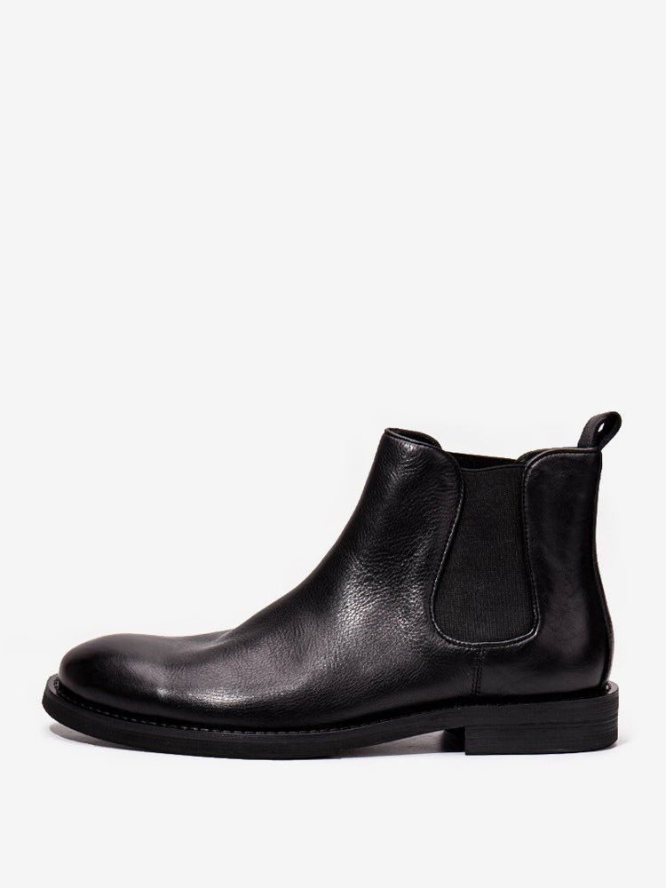 Garique - brown leather chelsea boots for men