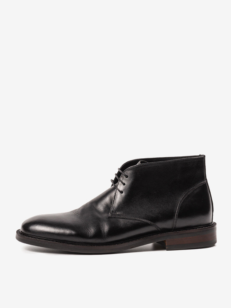 Marqeira - black leather boots for men