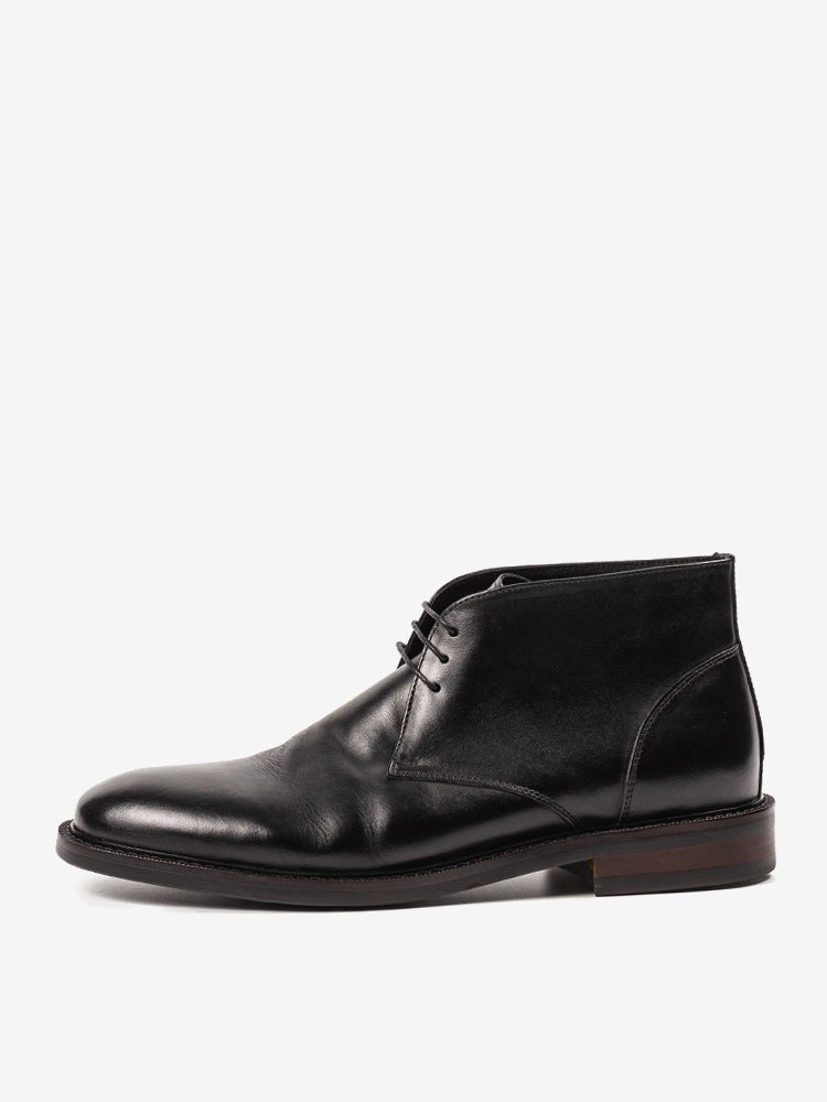 Marqeira - black leather boots for men
