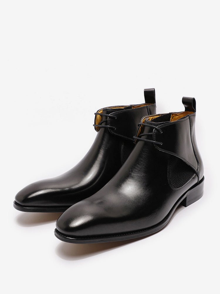 Zafano - brown leather chukka boots for men