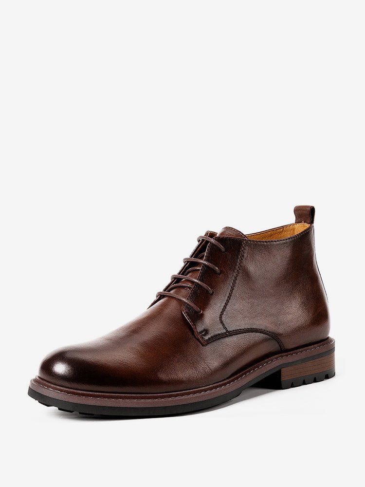 Lyravia - brown leather boots for men