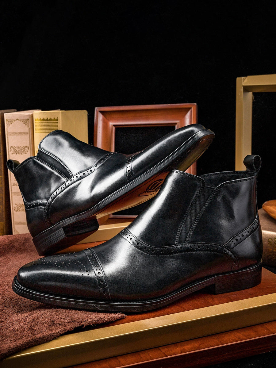Quarosso - leather chelsea boots for men