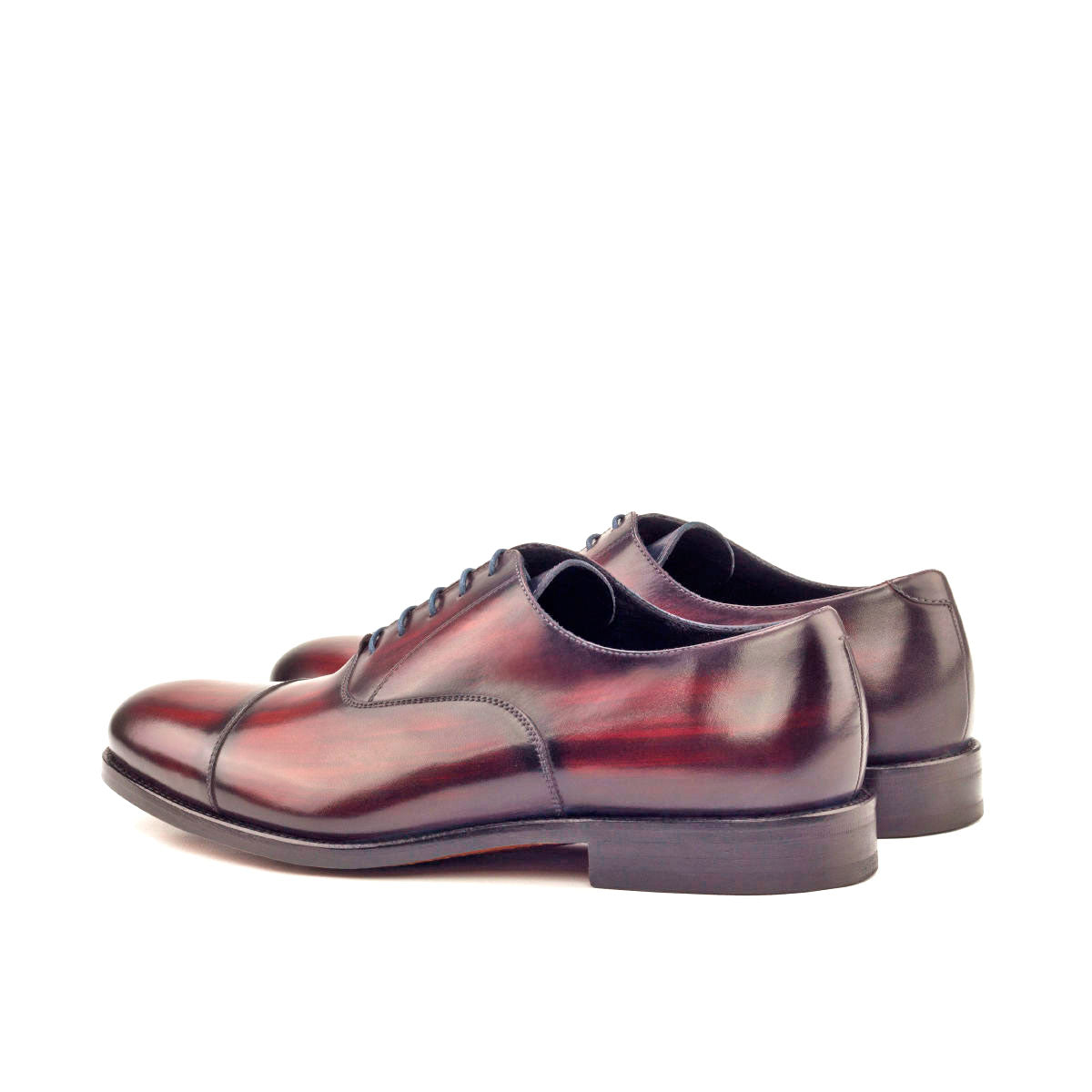Luvar - Unique Patina Red leather oxford dress shoes for men