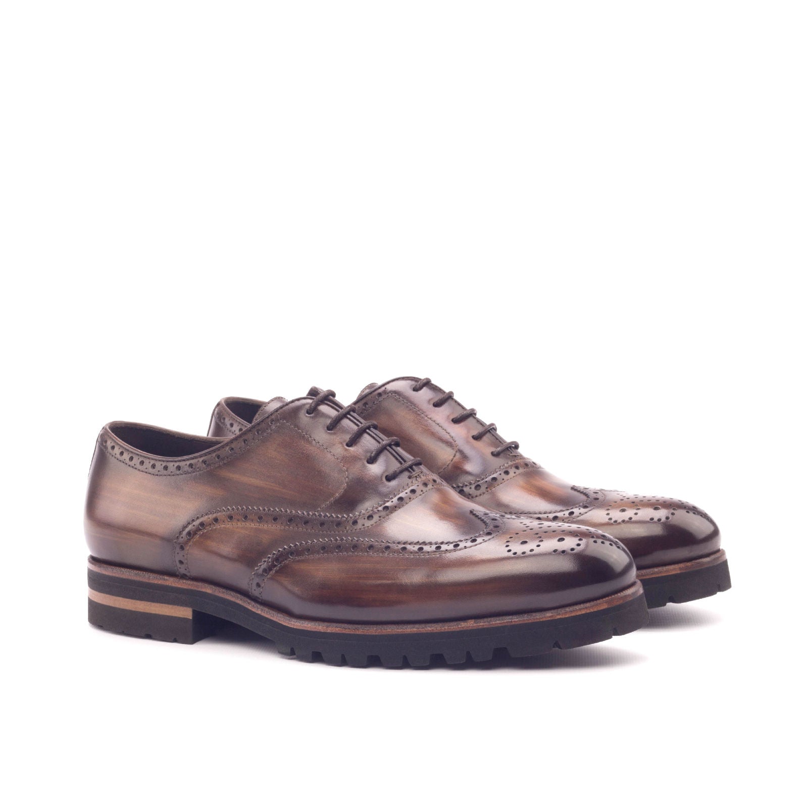 Miroria - Patina leather brogue oxford shoes