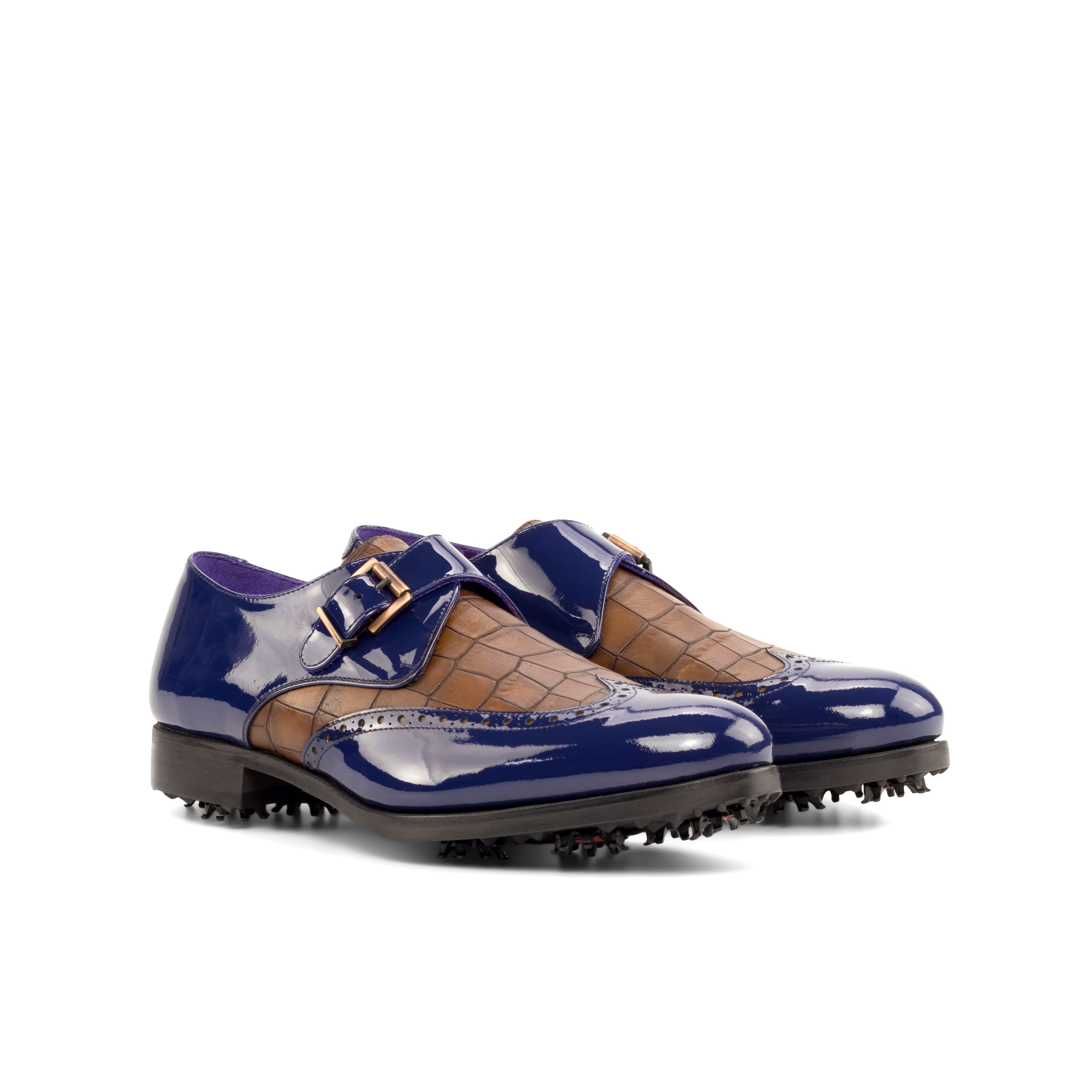 Aurelian - leather monk strap golf shoes