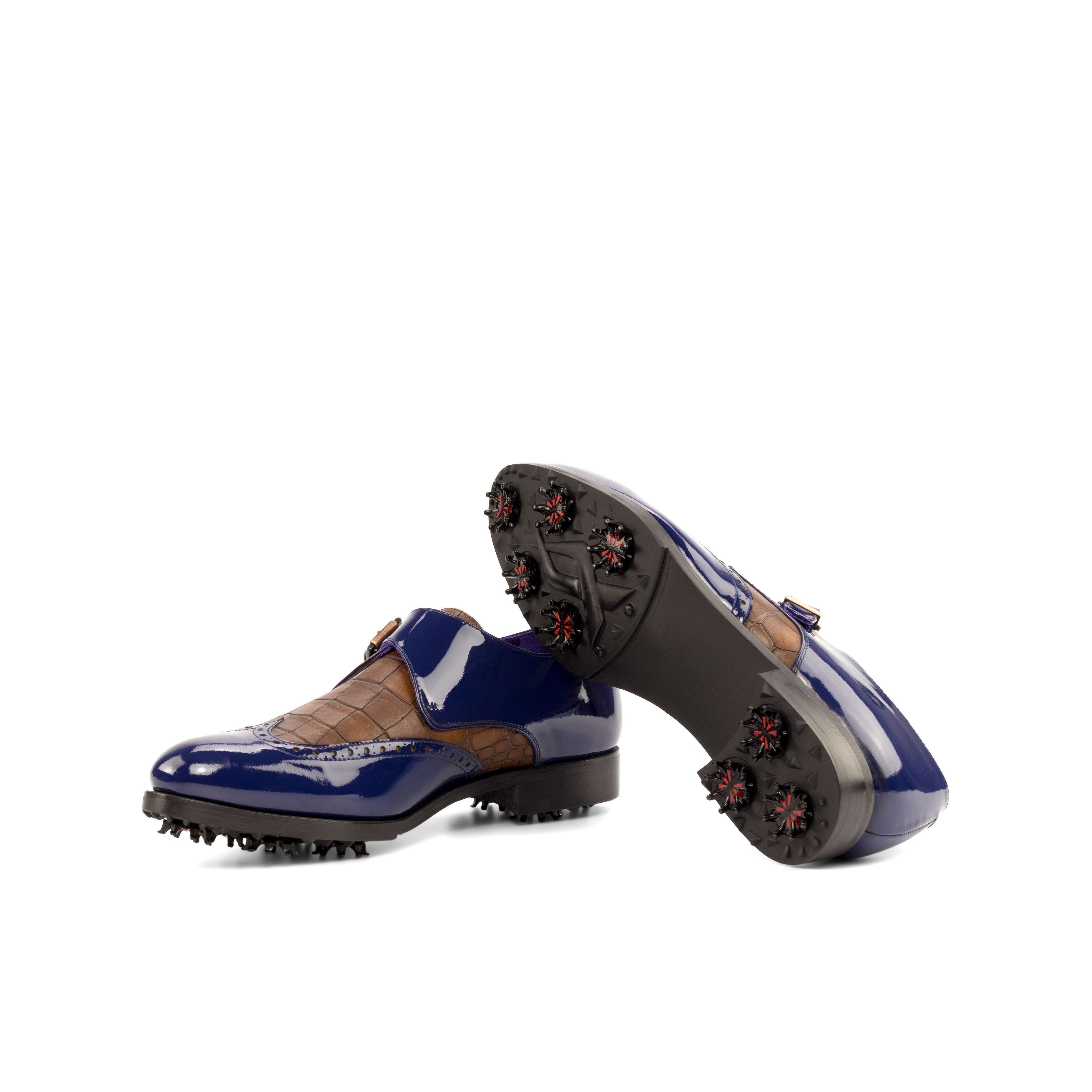 Aurelian - leather monk strap golf shoes