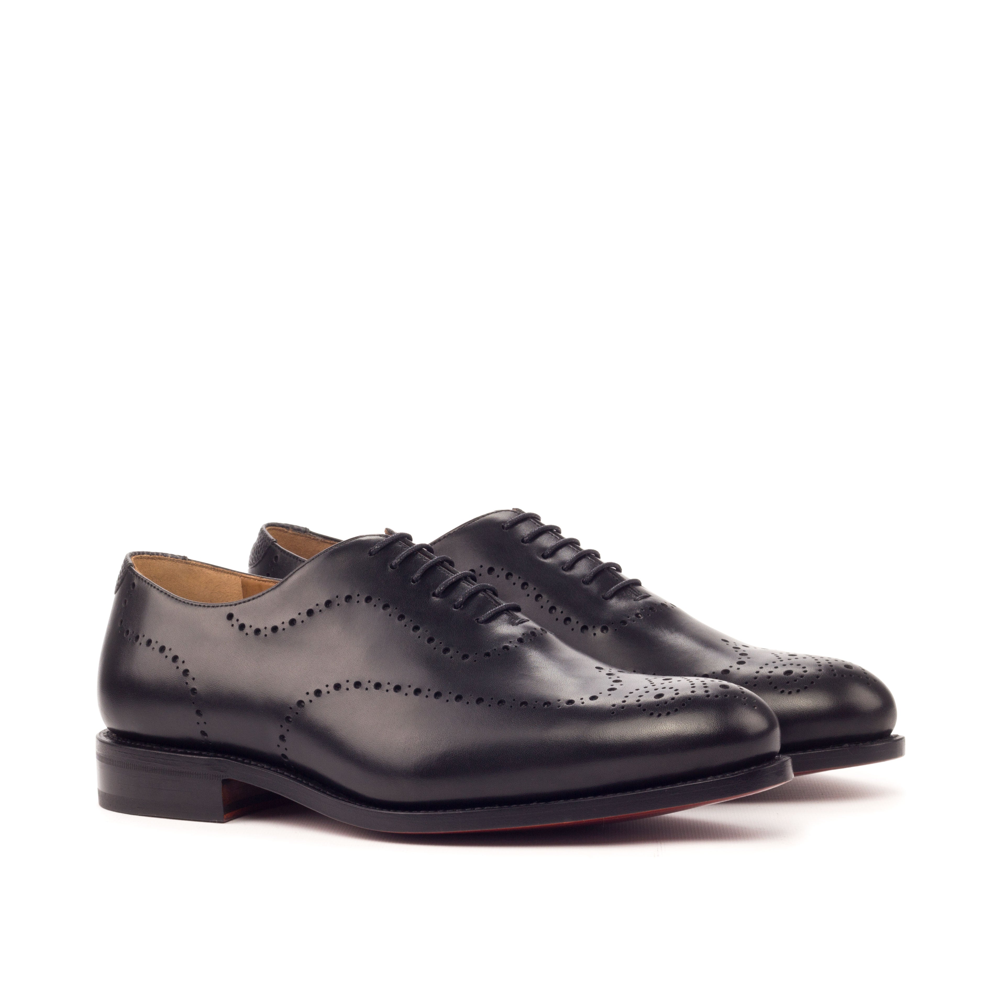 Lemota - Men's brogue wholecut red bottoms oxford dress shoes