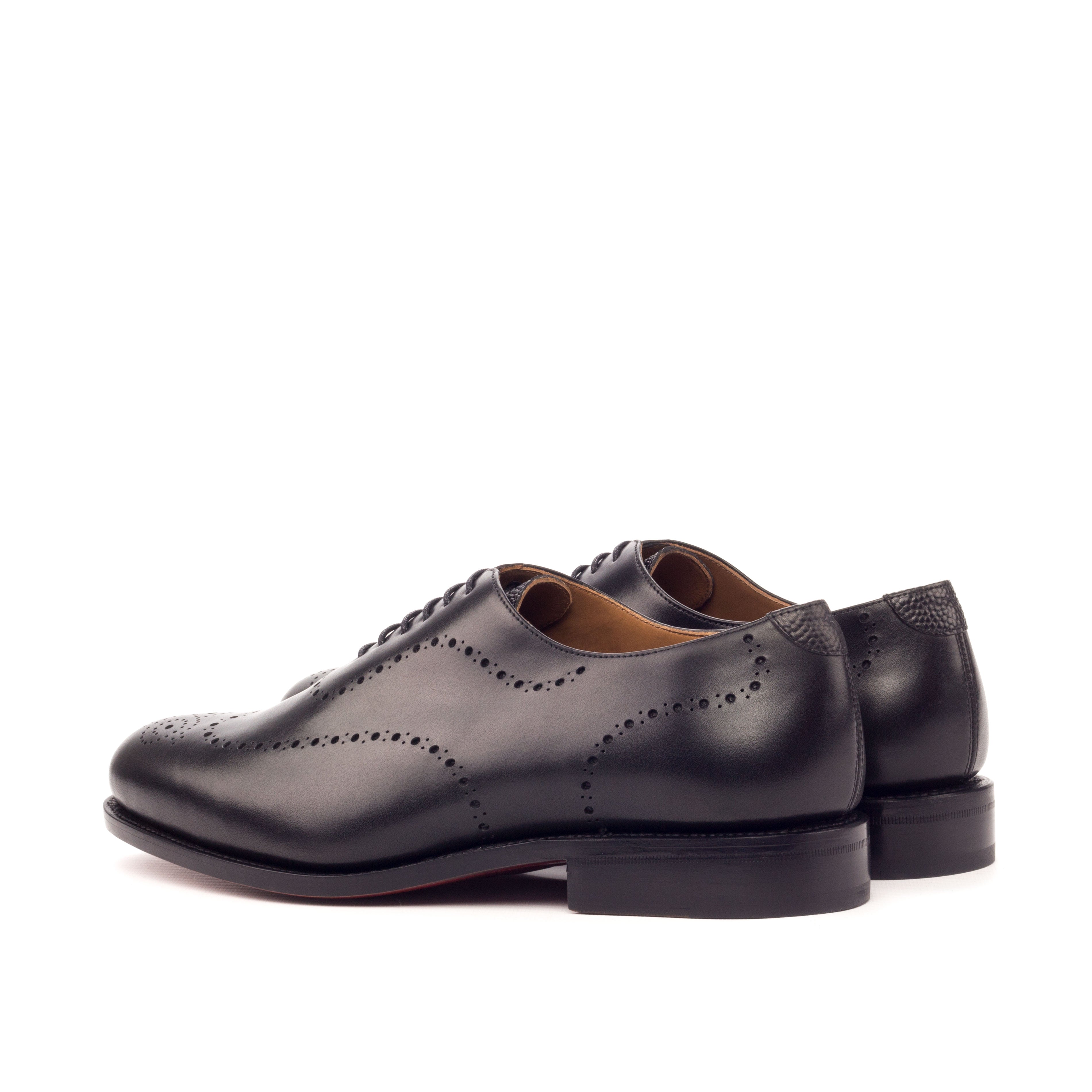 Lemota - Men's brogue wholecut red bottoms oxford dress shoes