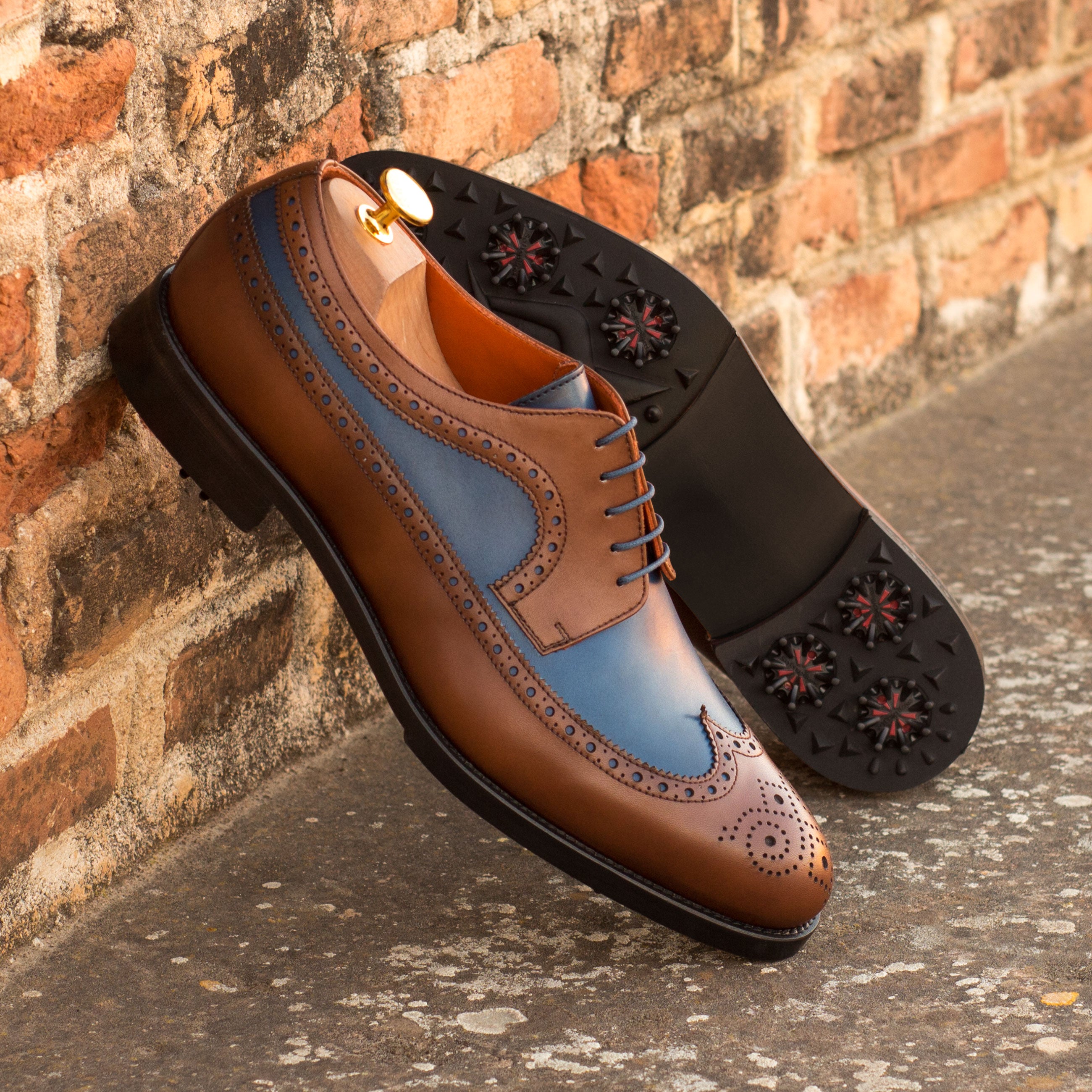 Fioravelle - Derby leather golf shoes