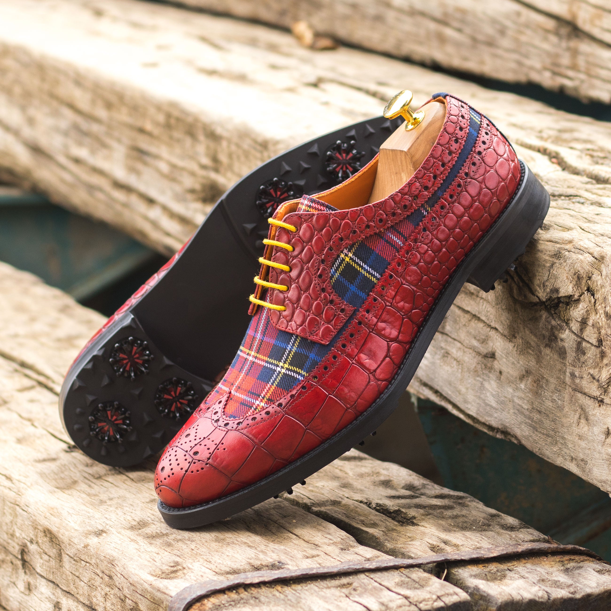 Helara - leather derby golf shoes