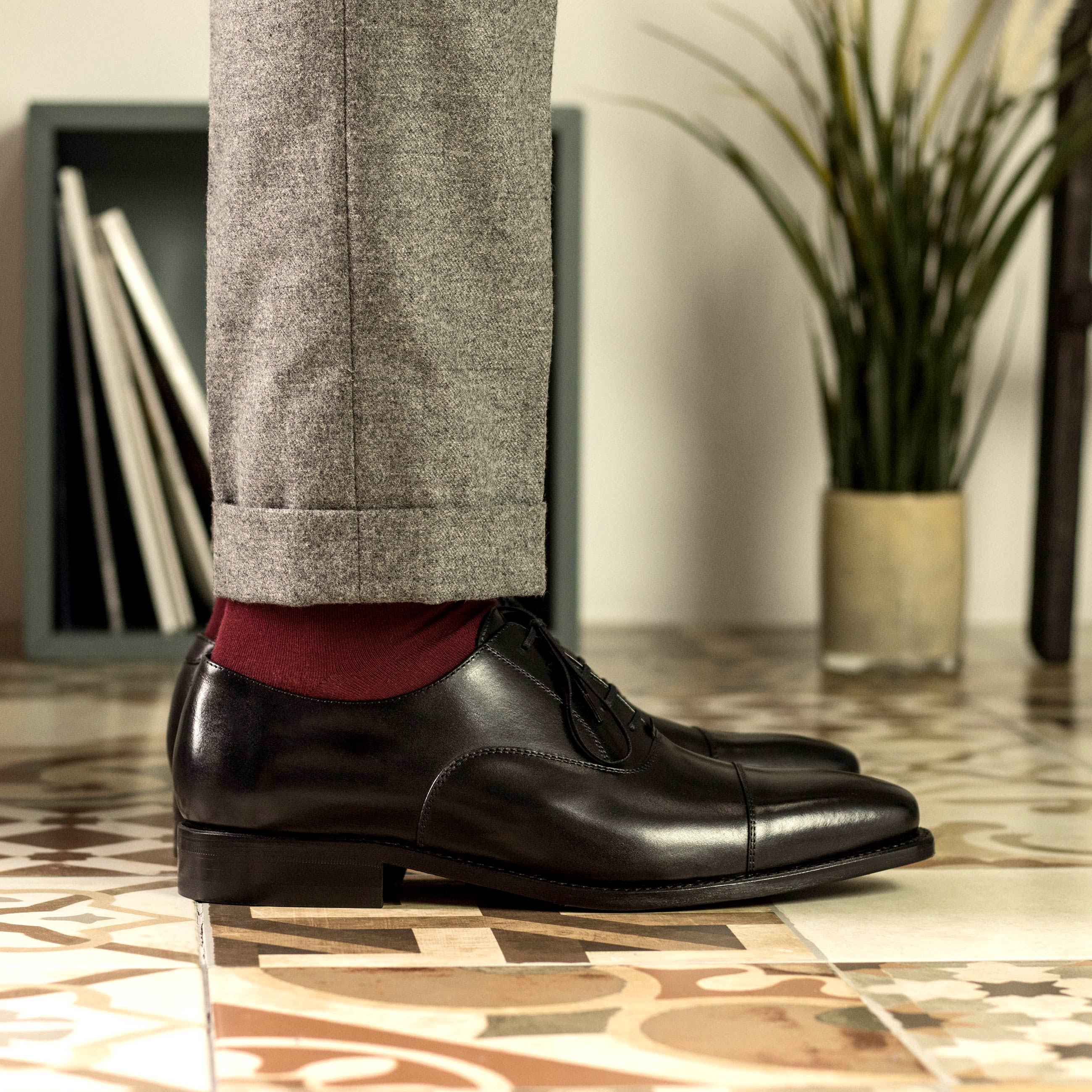 Rozo2 - classic red bottoms sole leather oxford dress shoes