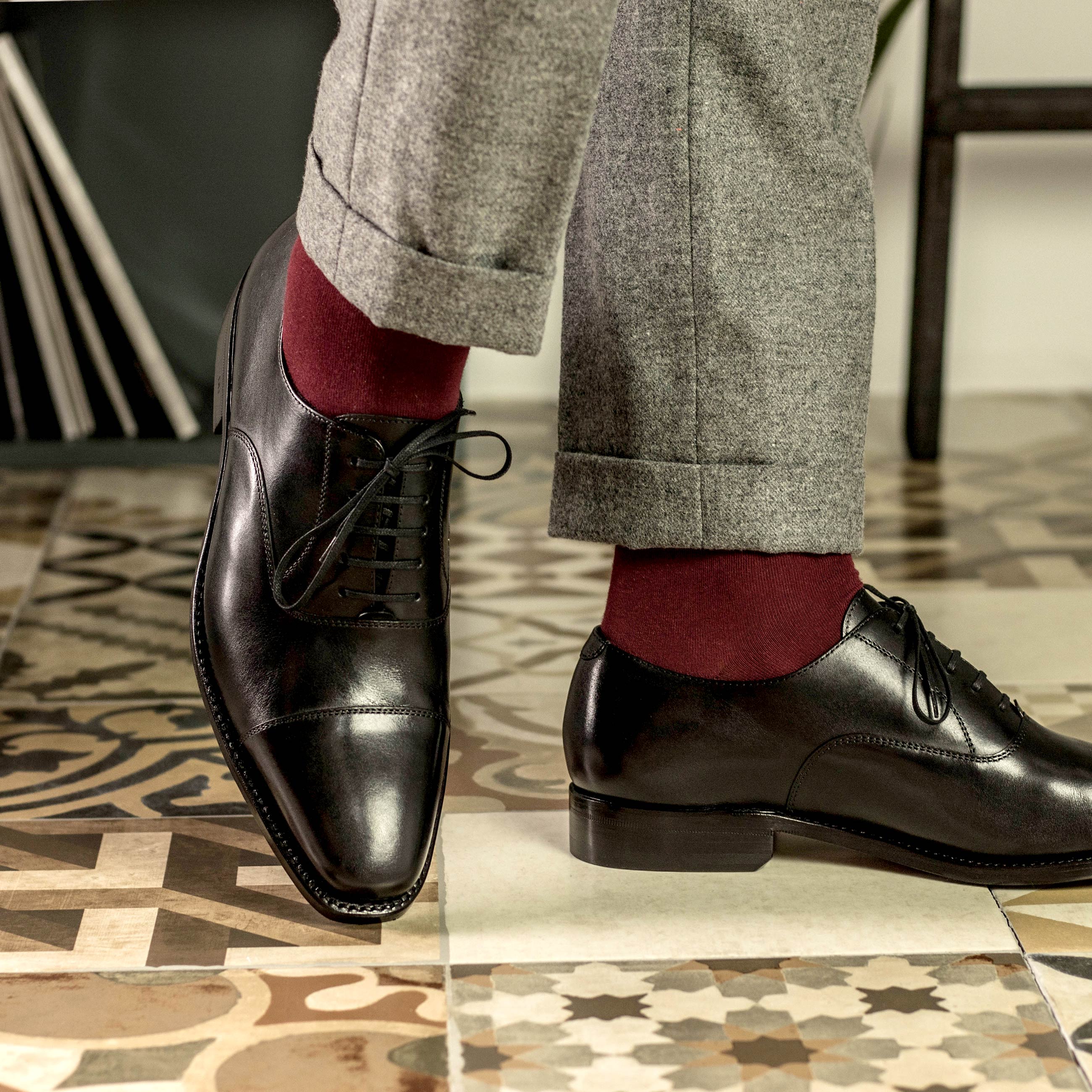 Rozo2 - classic red bottoms sole leather oxford dress shoes