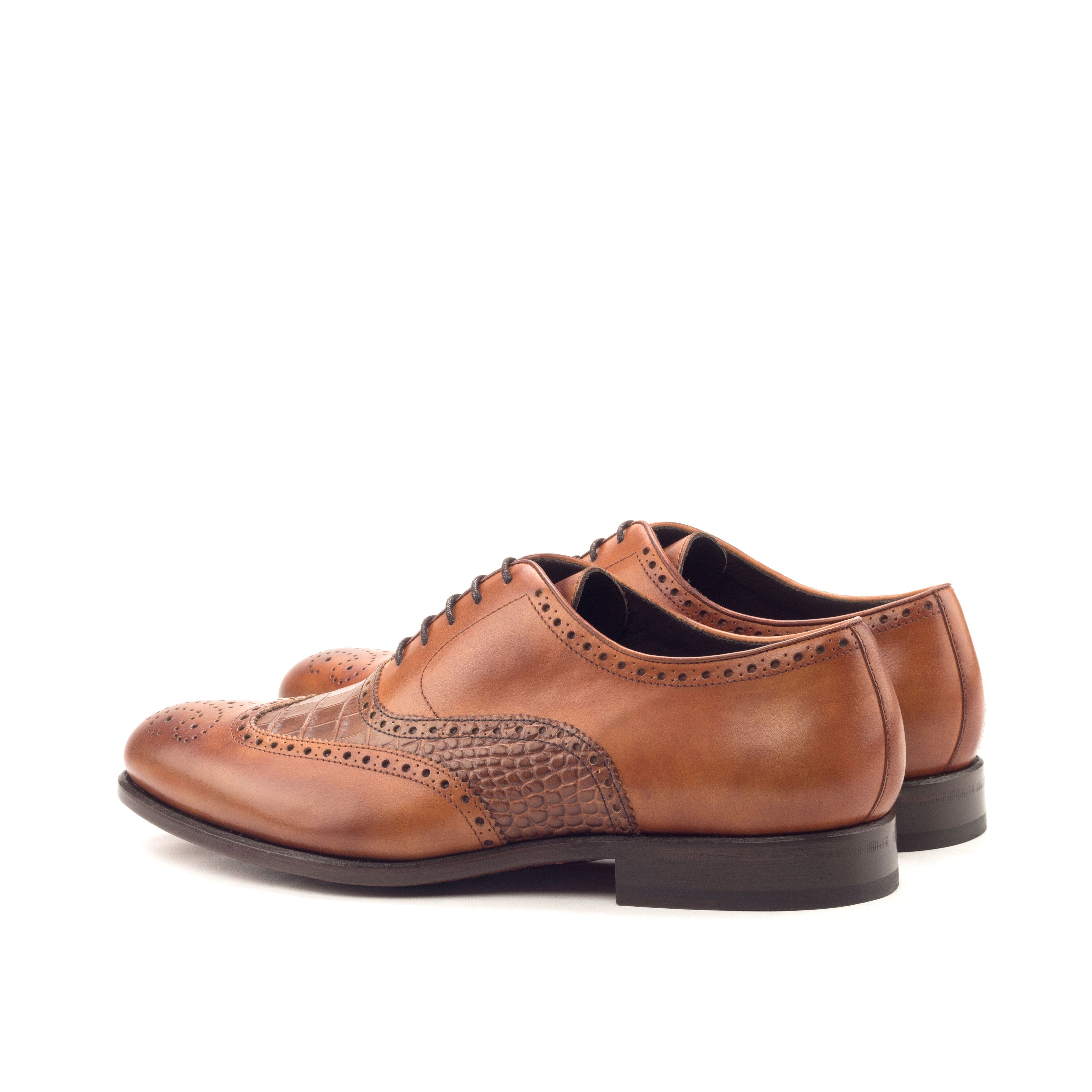 Regino - Unique Design elegant Brown oxford dress shoes