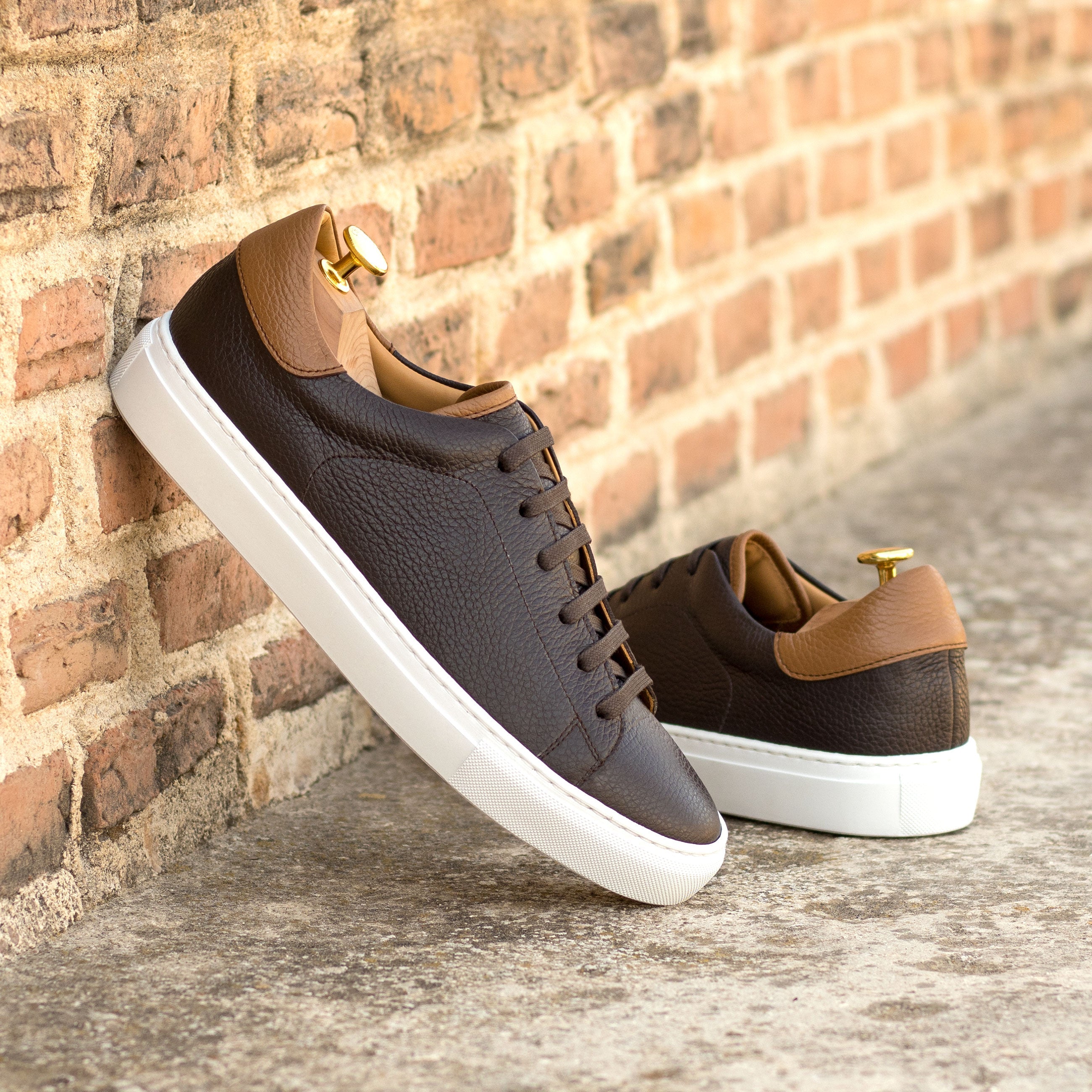 Dimaro - Dark Brown Men's Italian Full Grain Dress Sneakers
