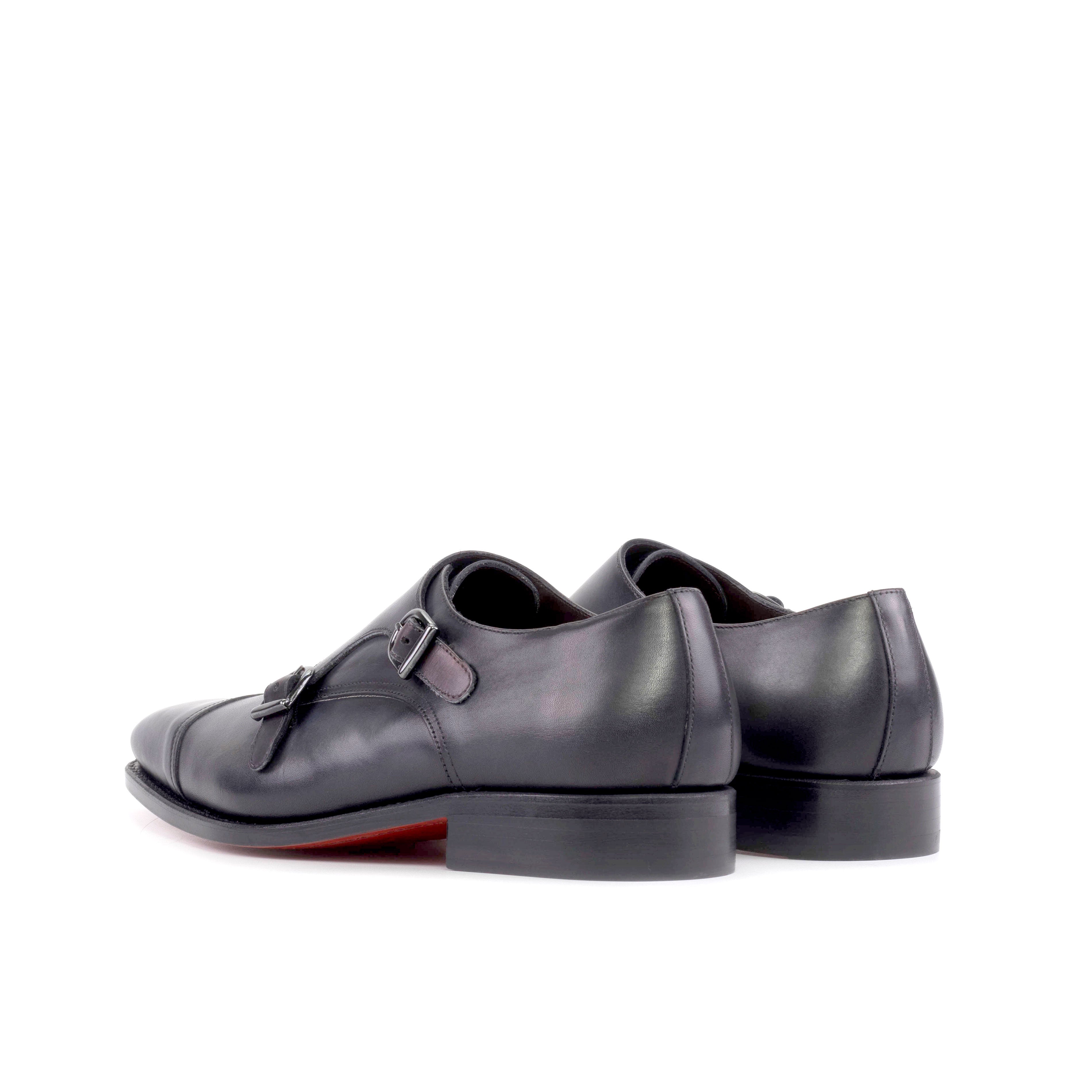 Lerza - red bottoms double monk strap loafer shoes for men