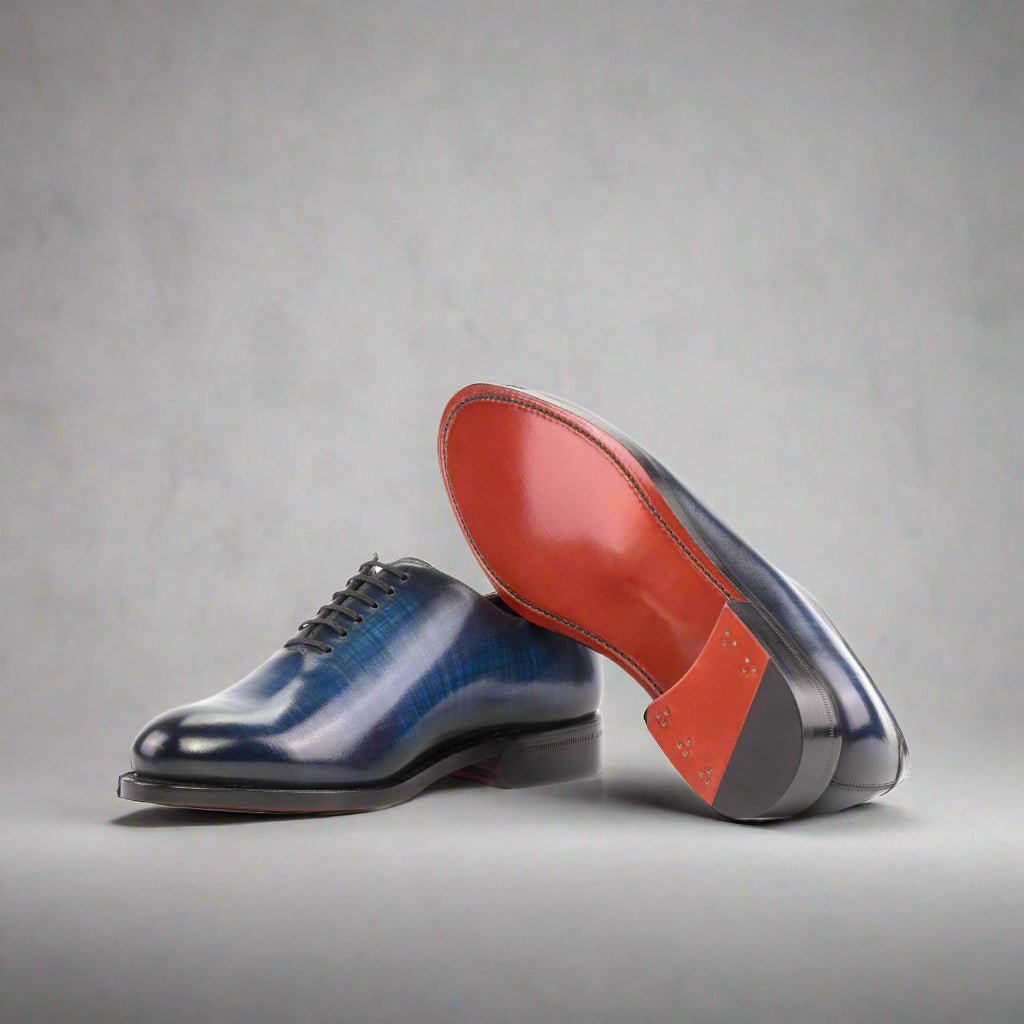 PDR1 - Patina Denim Special red bottoms oxford dress shoes