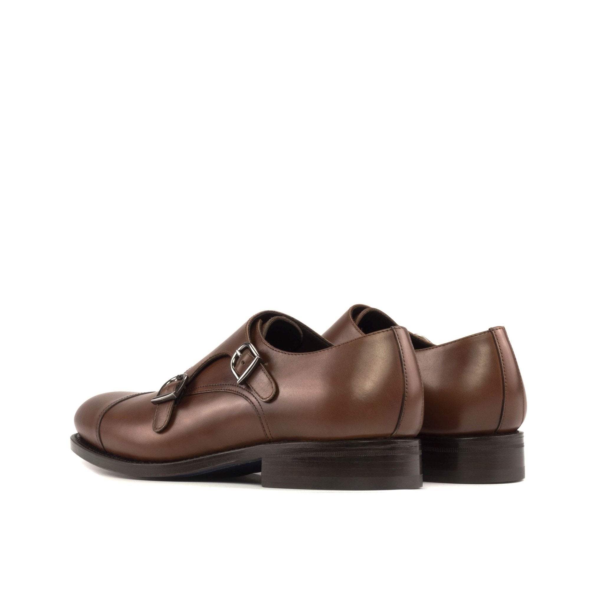 Laspa - Classic double monk strap dress shoes for men