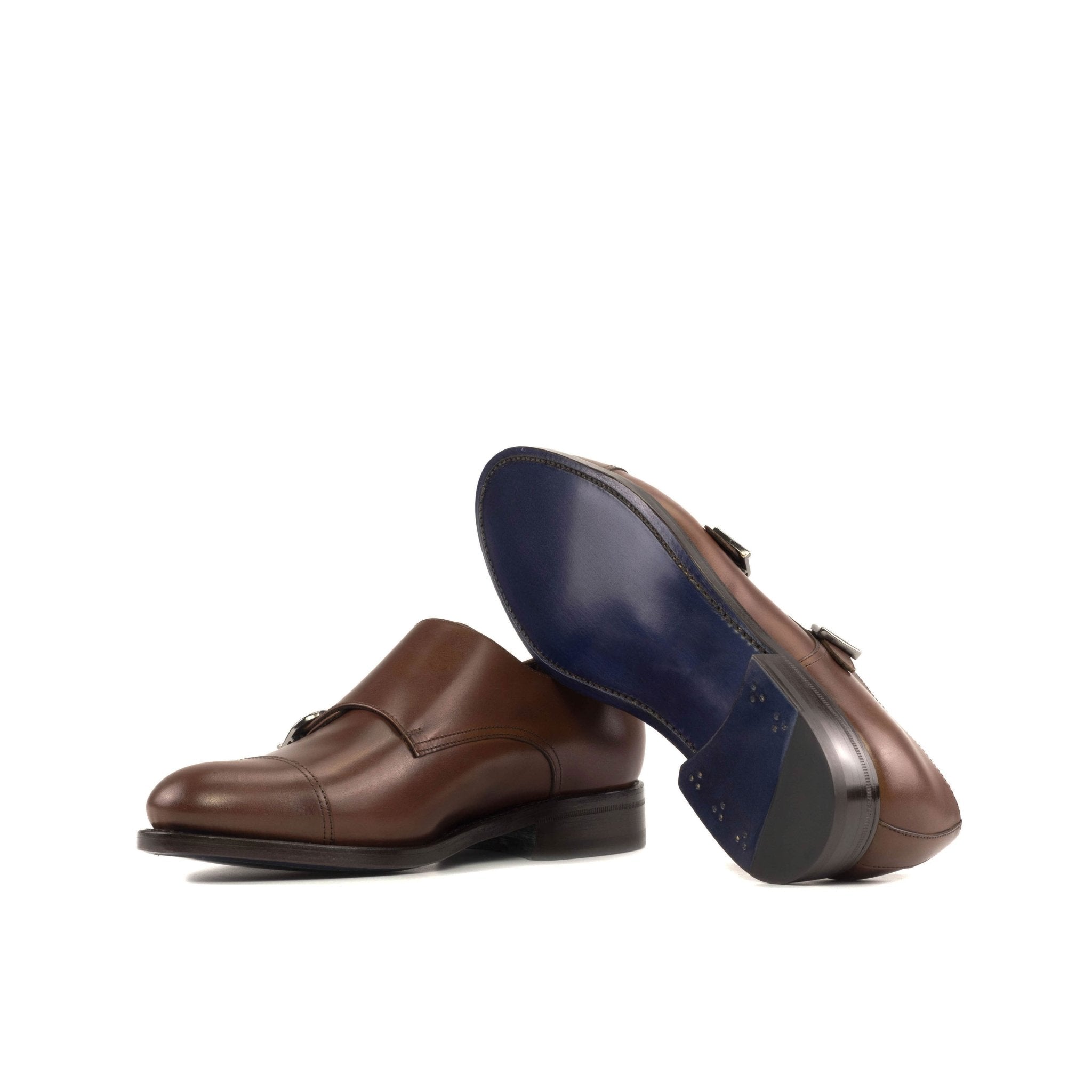 Laspa - Classic double monk strap dress shoes for men