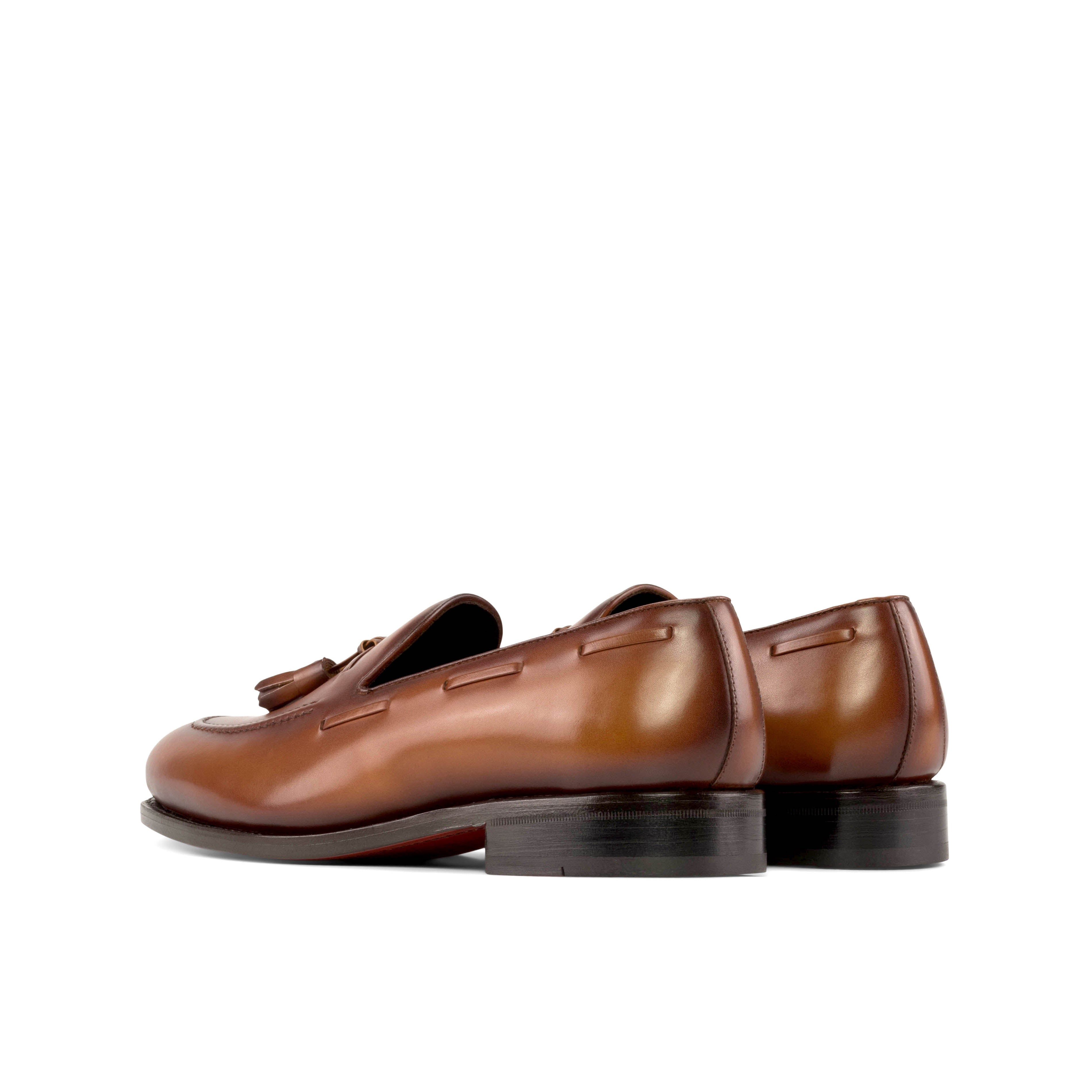 cipo -Luxury red bottoms brown tassel loafers for men