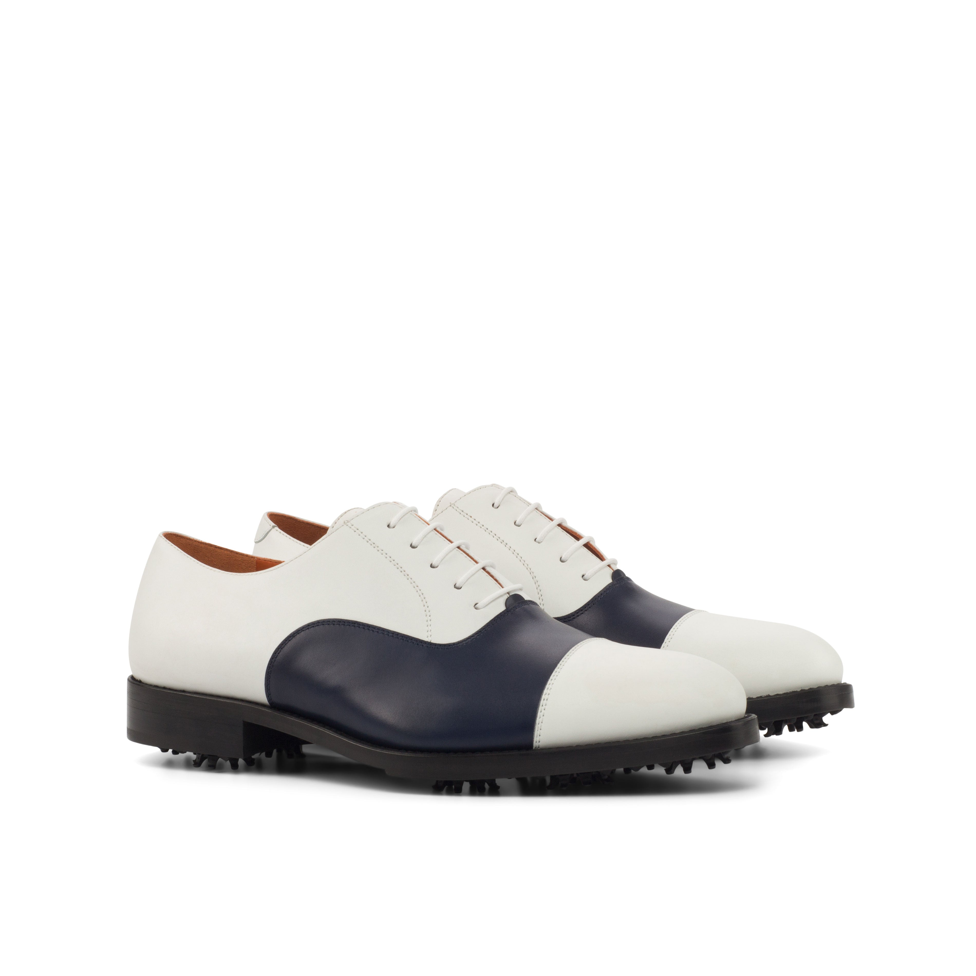 Vivessa - leather oxfords golf shoes in Black & White
