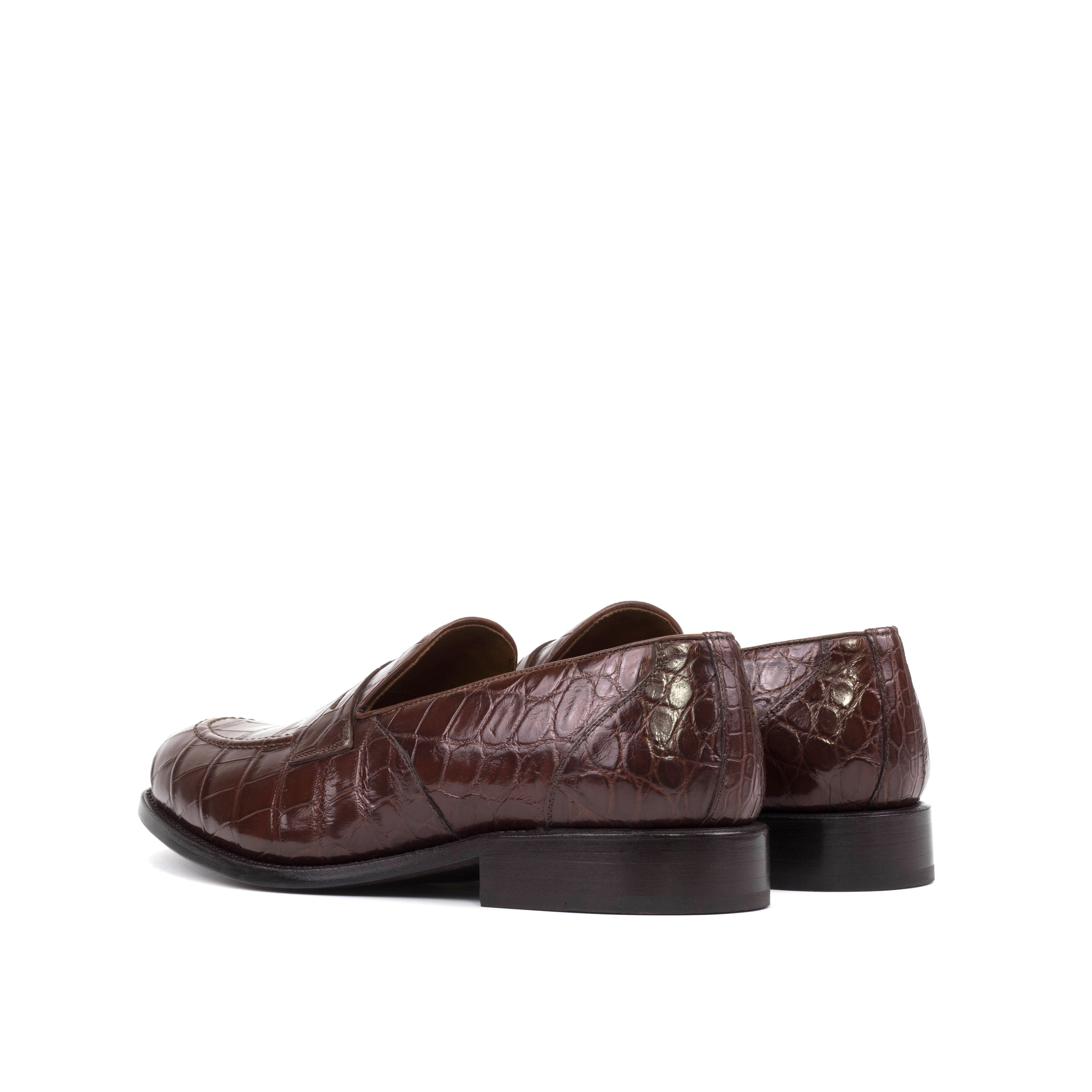 Dralyon - Real Exotic Crocodile skin leather red bottoms loafers