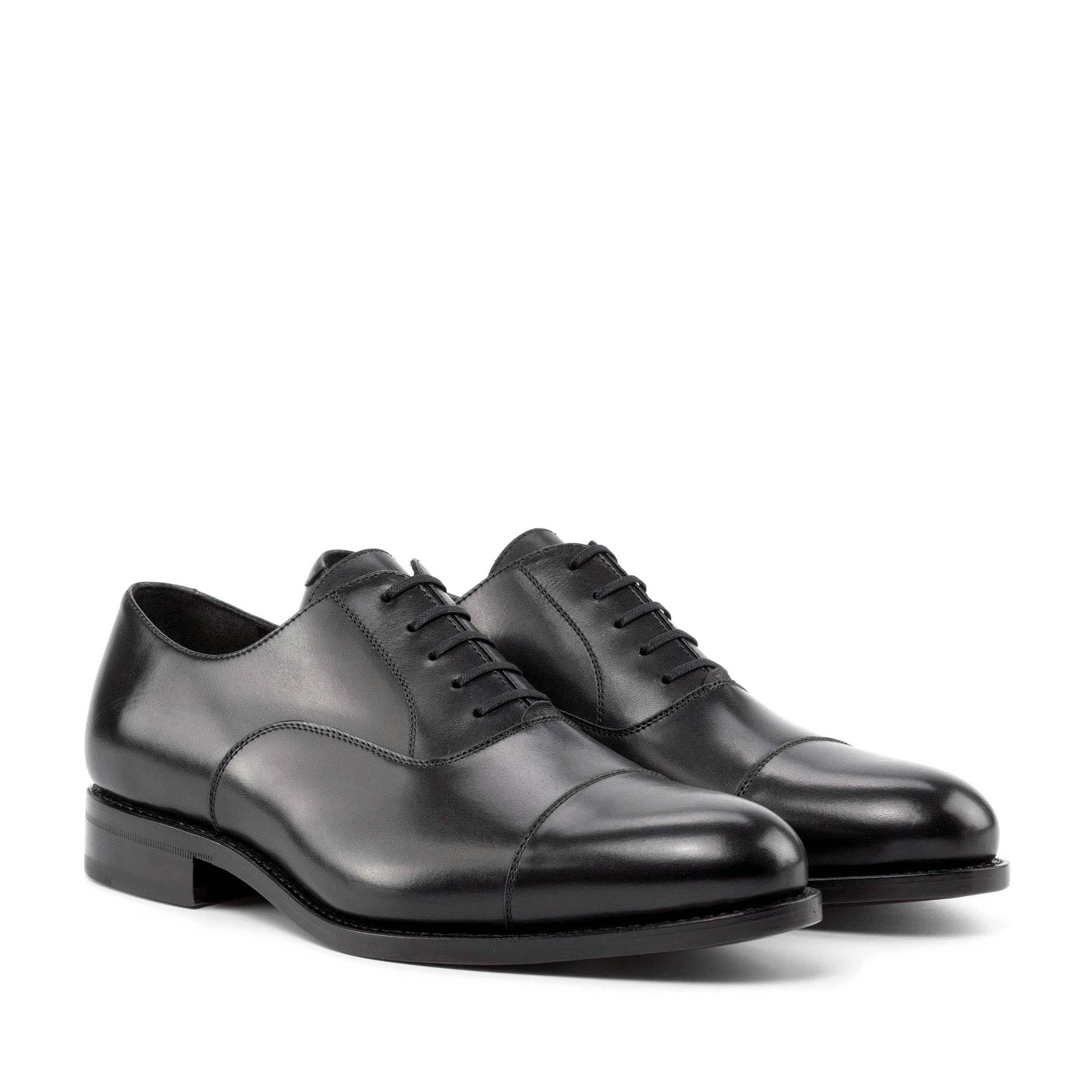Robianza S - Classic black oxford office dress shoes for men