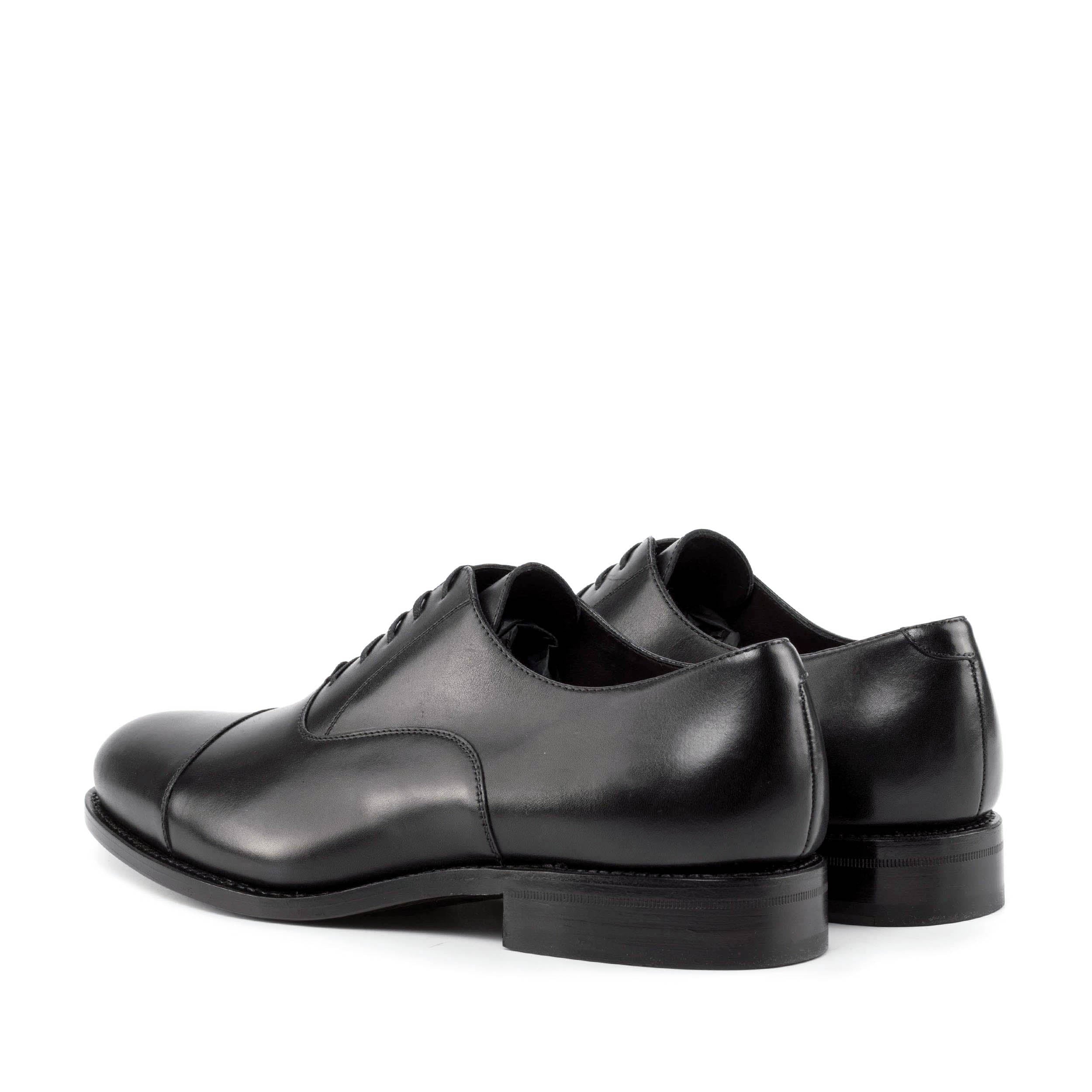 Robianza S - Classic black oxford office dress shoes for men