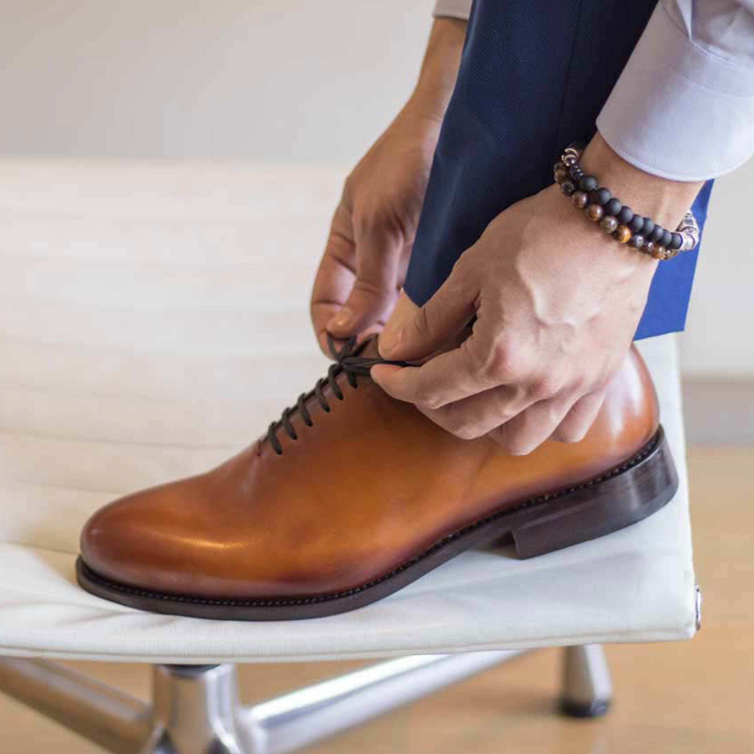 Raggio2 - Classic brown oxford whole cut office dress shoes