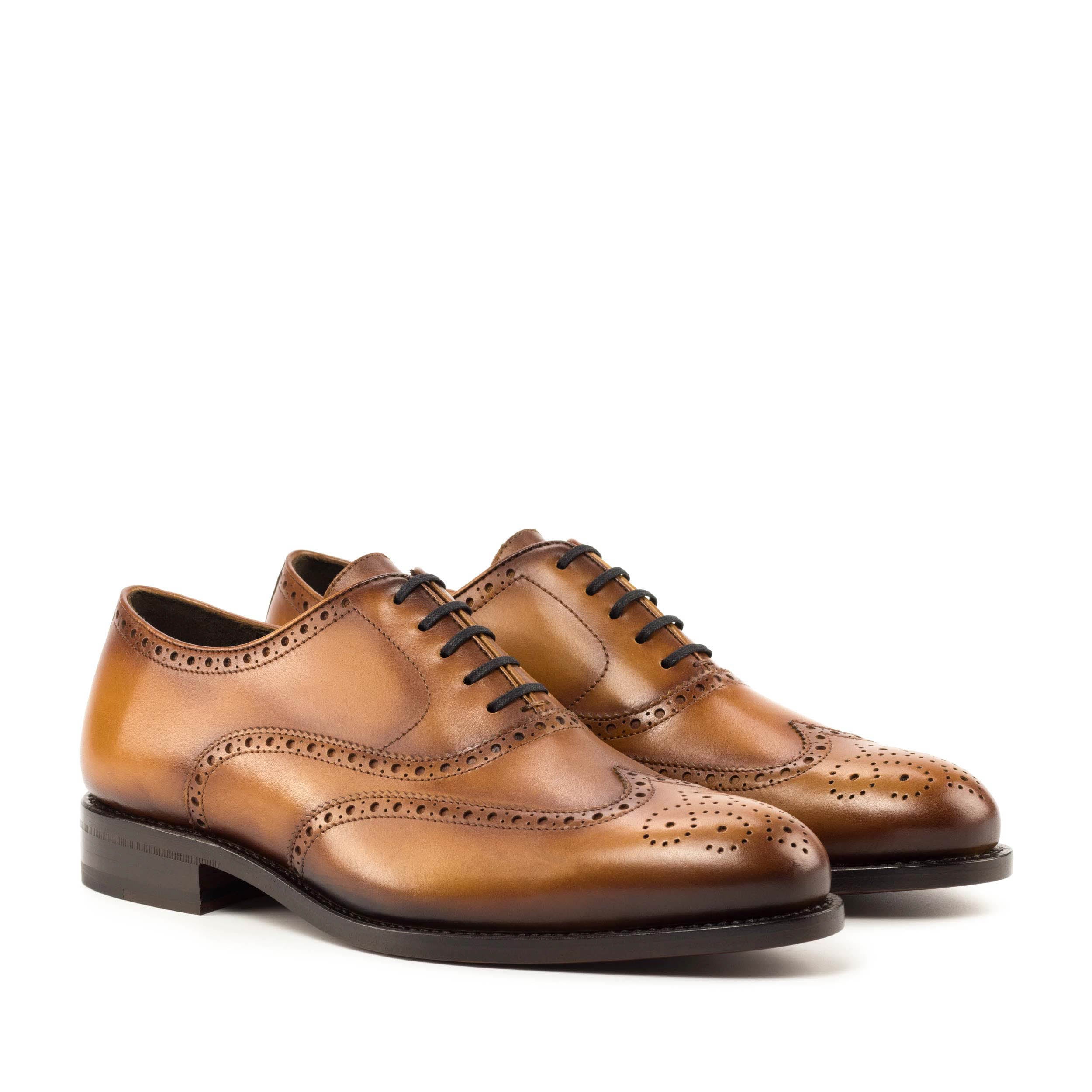 Tempo - Full brogue classic oxford dress shoes for men