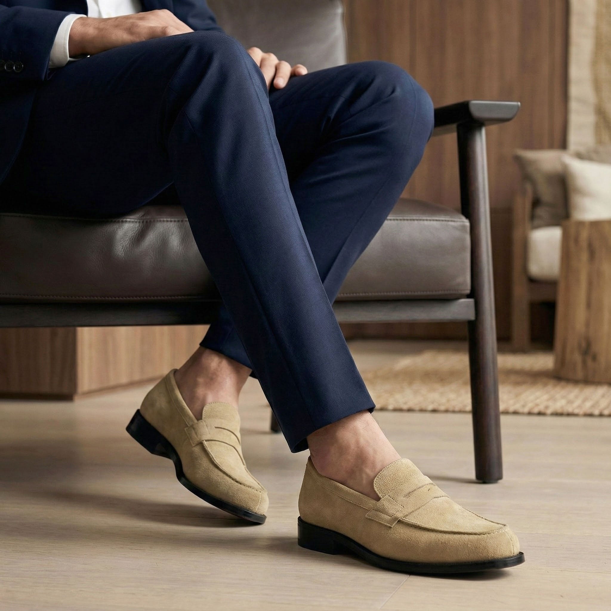 Dolcetta - suede leather penny loafers