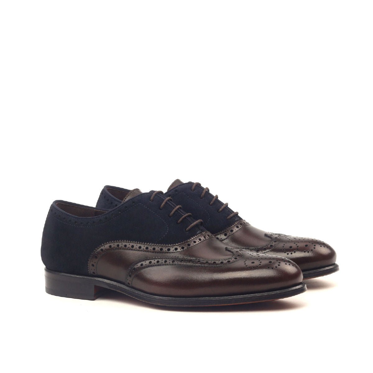 Seretta - suede & Luxe leather brogue oxford shoes