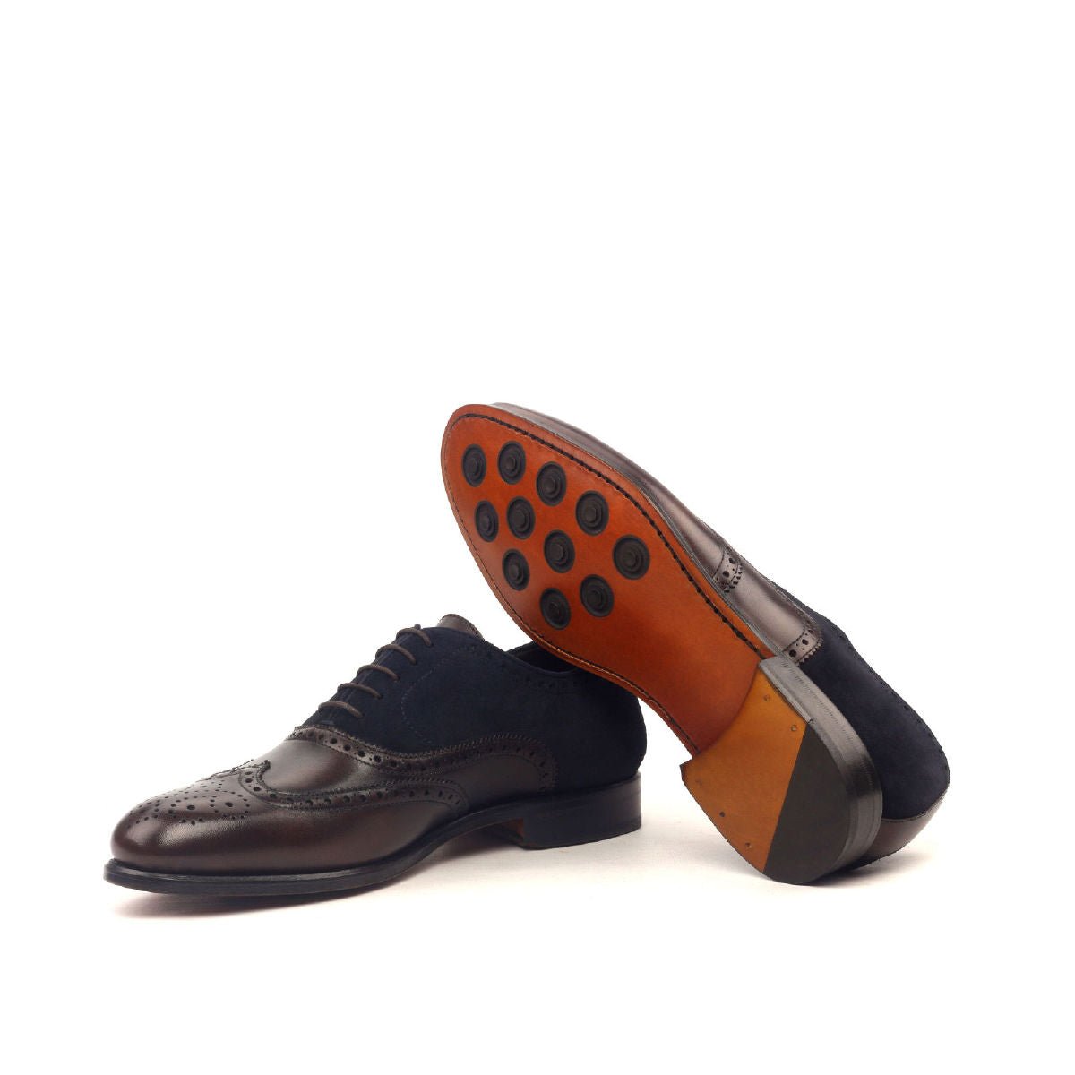 Seretta - suede & Luxe leather brogue oxford shoes