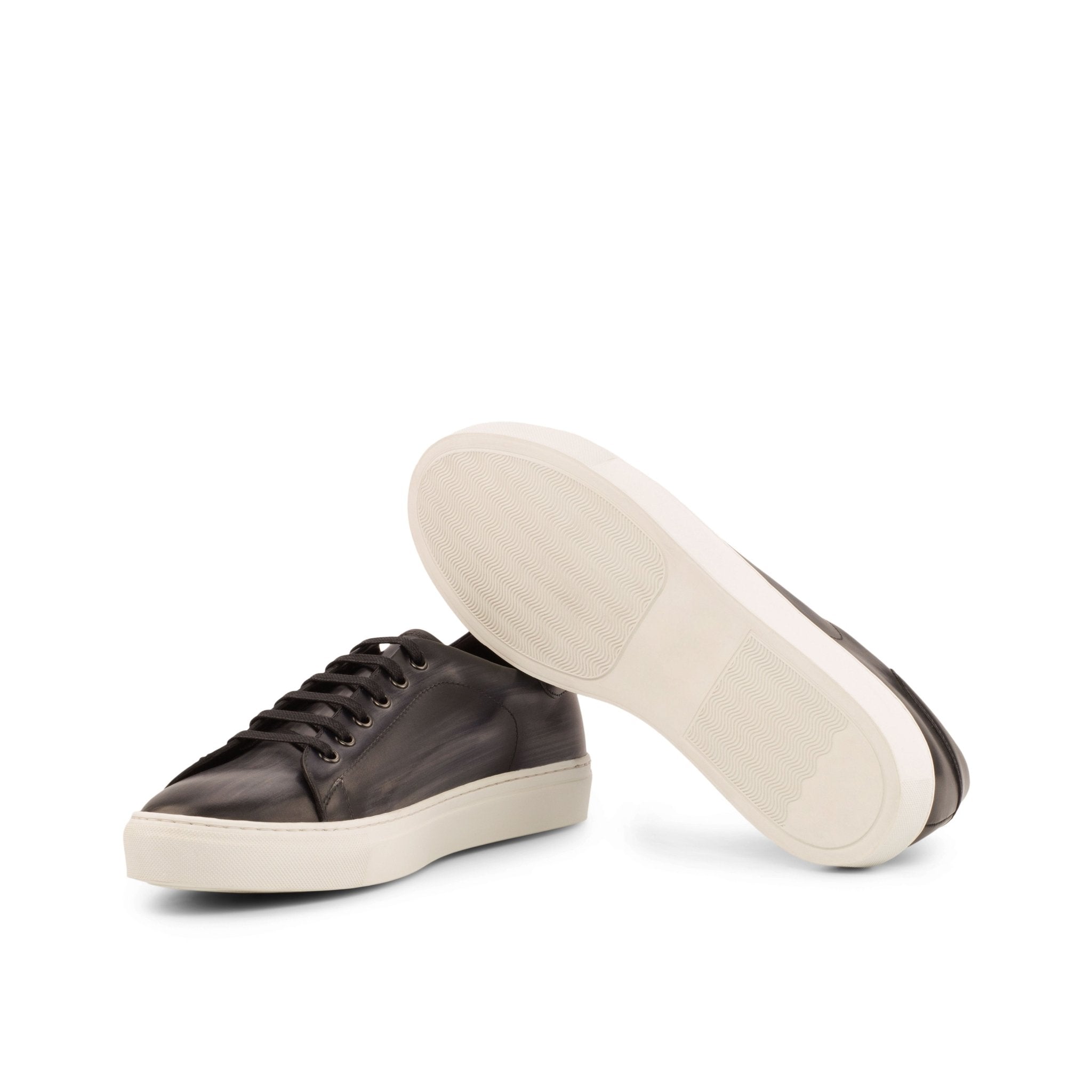 Dimaro - Grey Men's Hand-Painted Italian Dress Sneakers