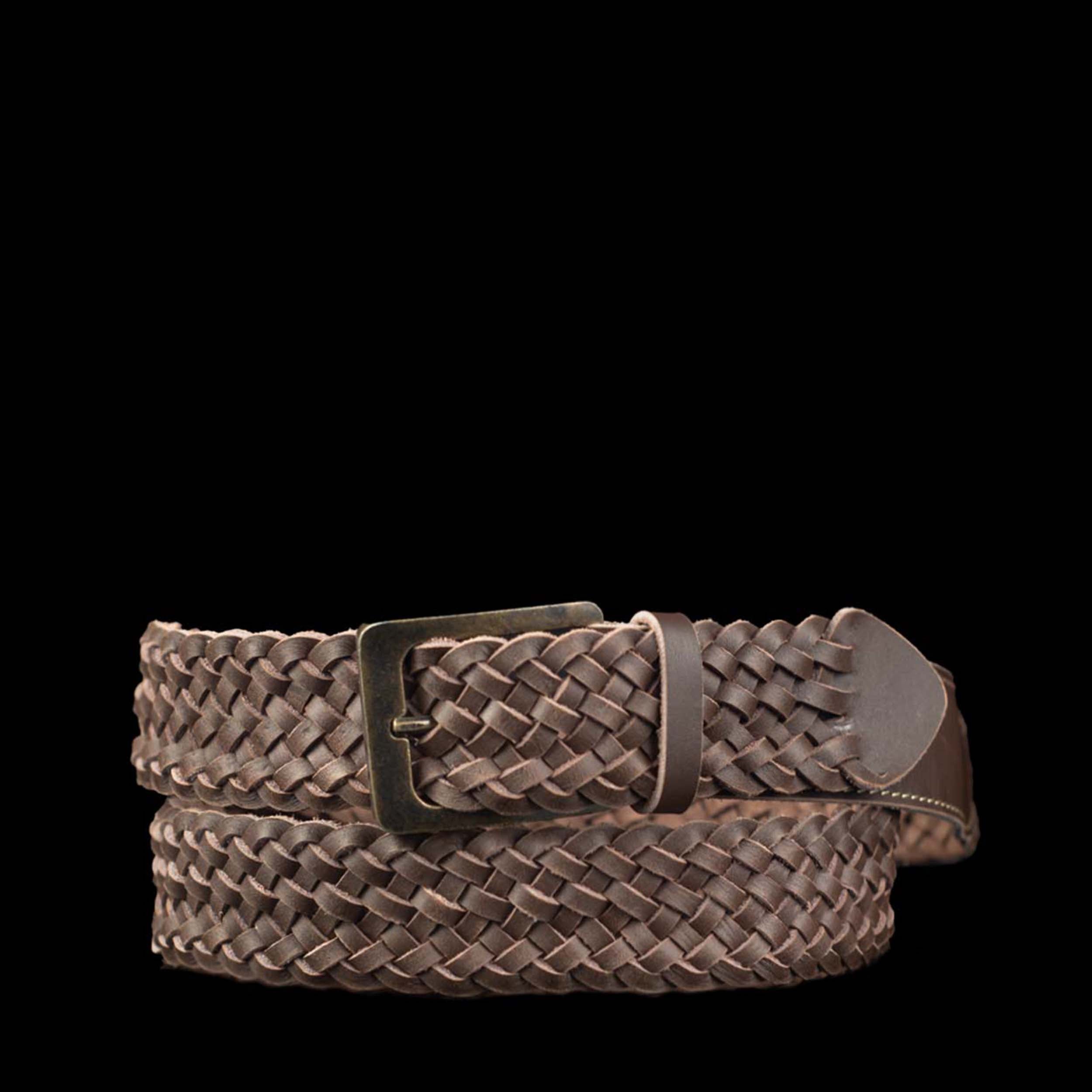 Braidster Nine - Chocolate Brown leather belt for men