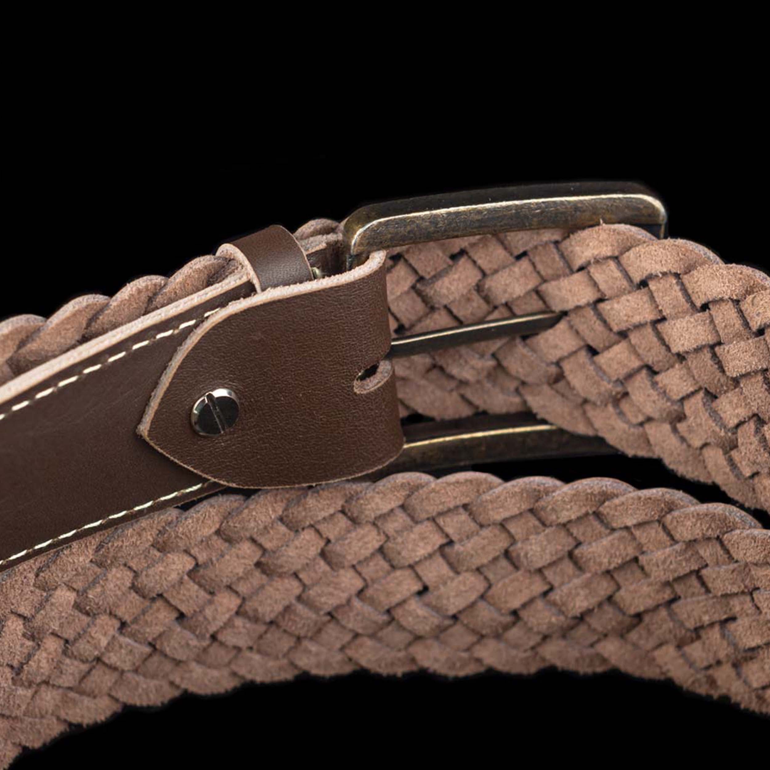 Braidster Nine - Chocolate Brown leather belt for men
