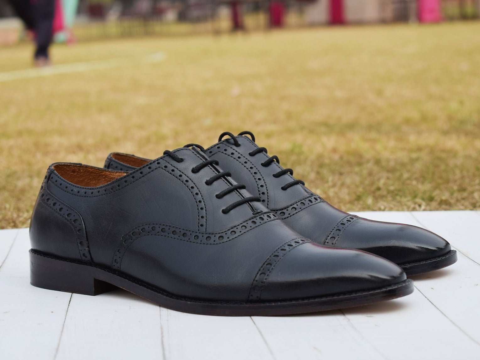 Grant4 - Handmade business Oxford Brogue dress Shoes