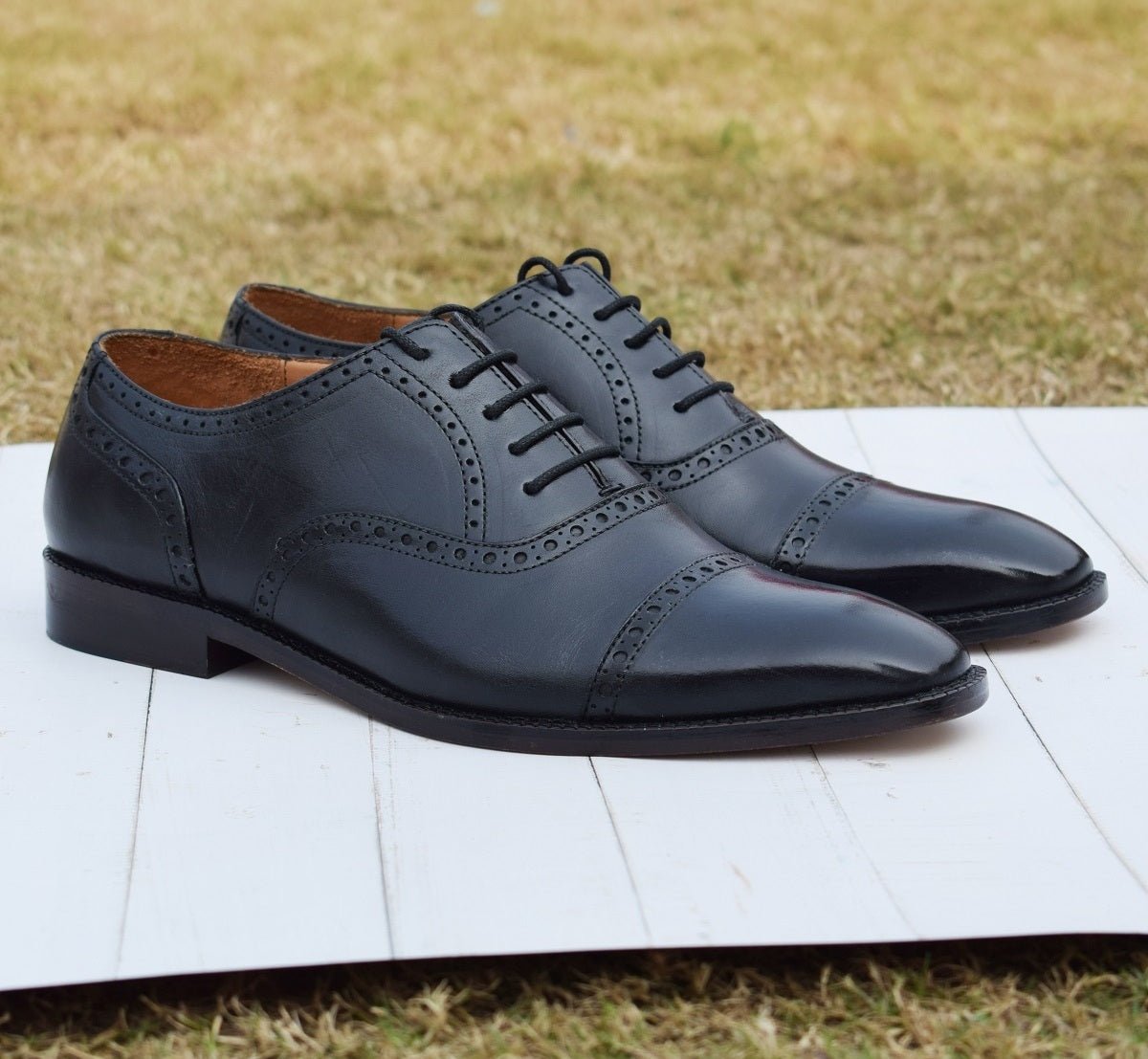 Grant4 - Handmade business Oxford Brogue dress Shoes