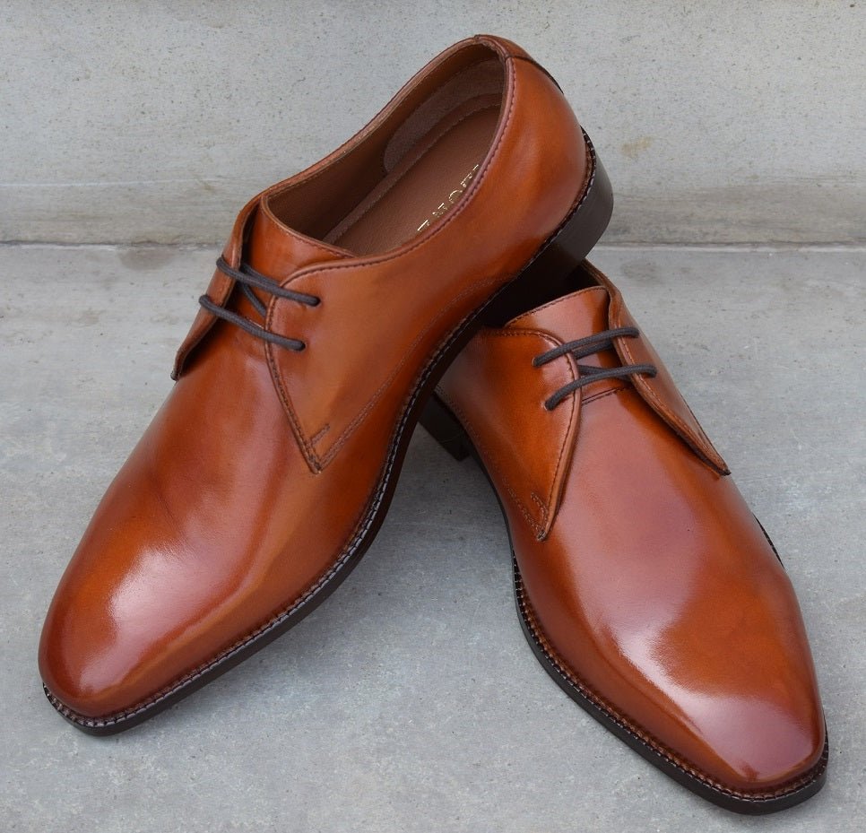Grant4 - Men's Handmade Leather Sole Derby Shoes