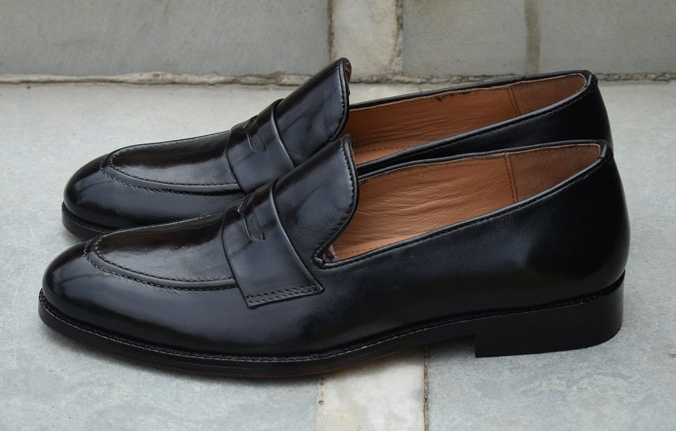 aspè - Handmade leather penny loafers for men