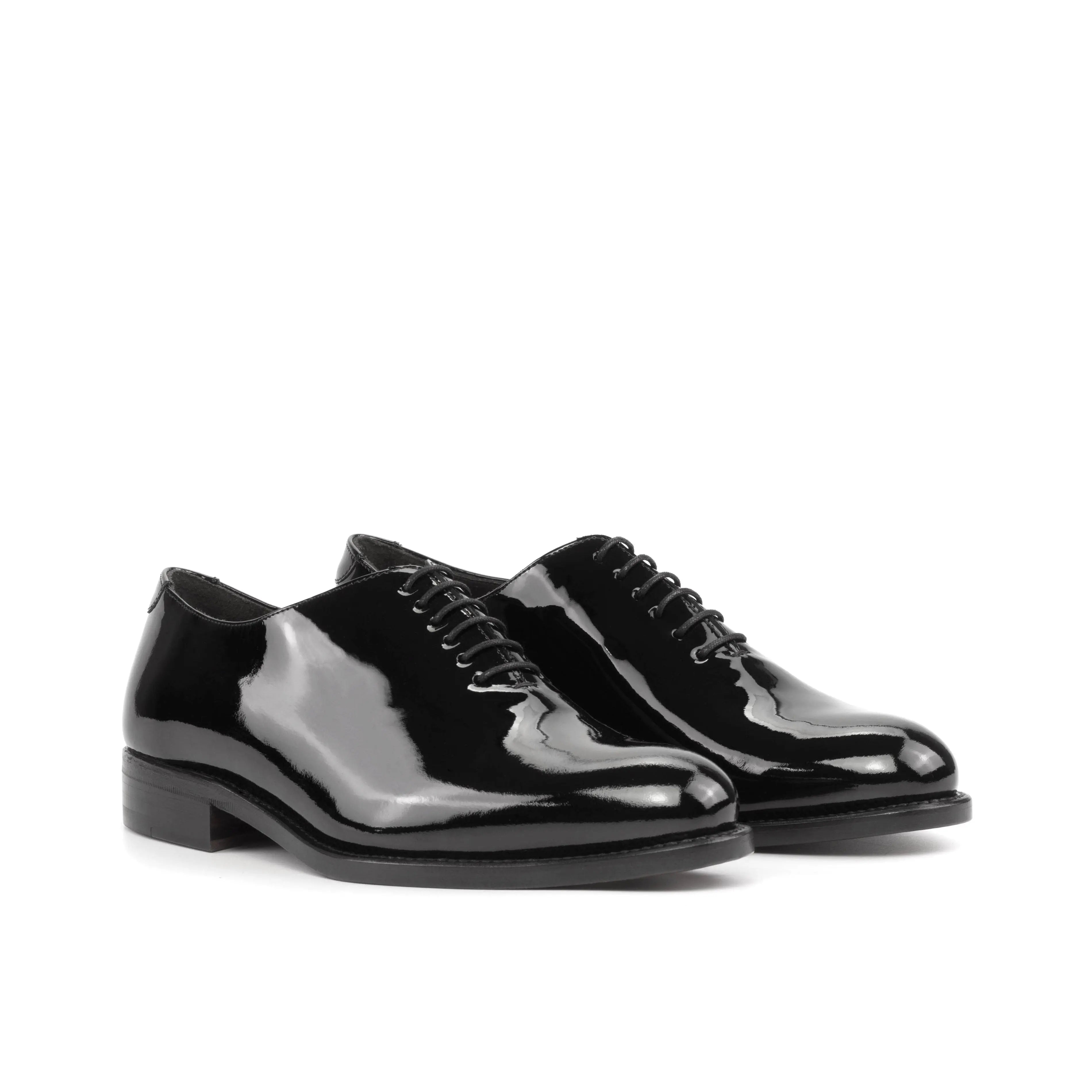 Polano Black - Red bottoms sole patent Leather oxford dress shoes