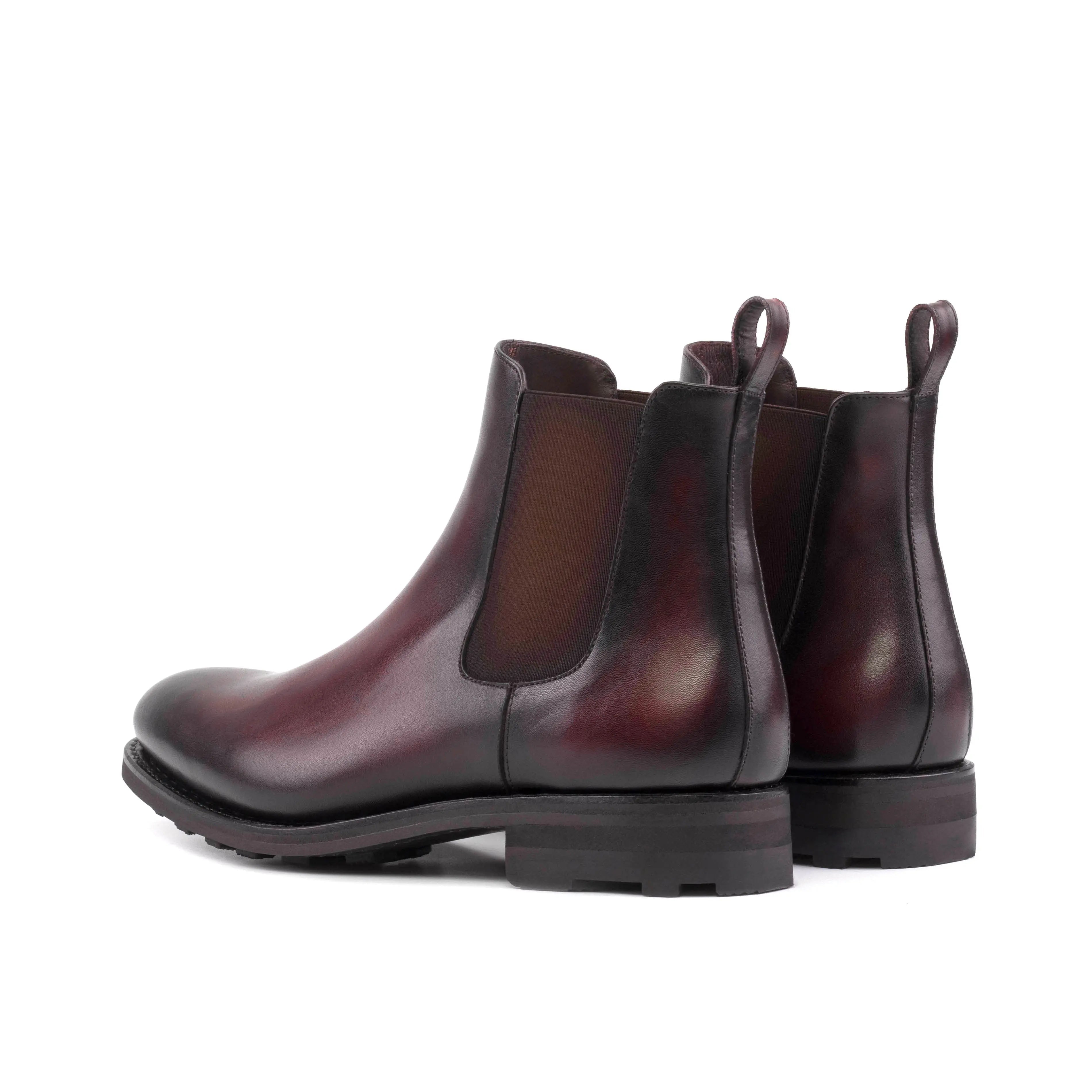 Browaz - Men's Burgundy Leather Chelsea Boot