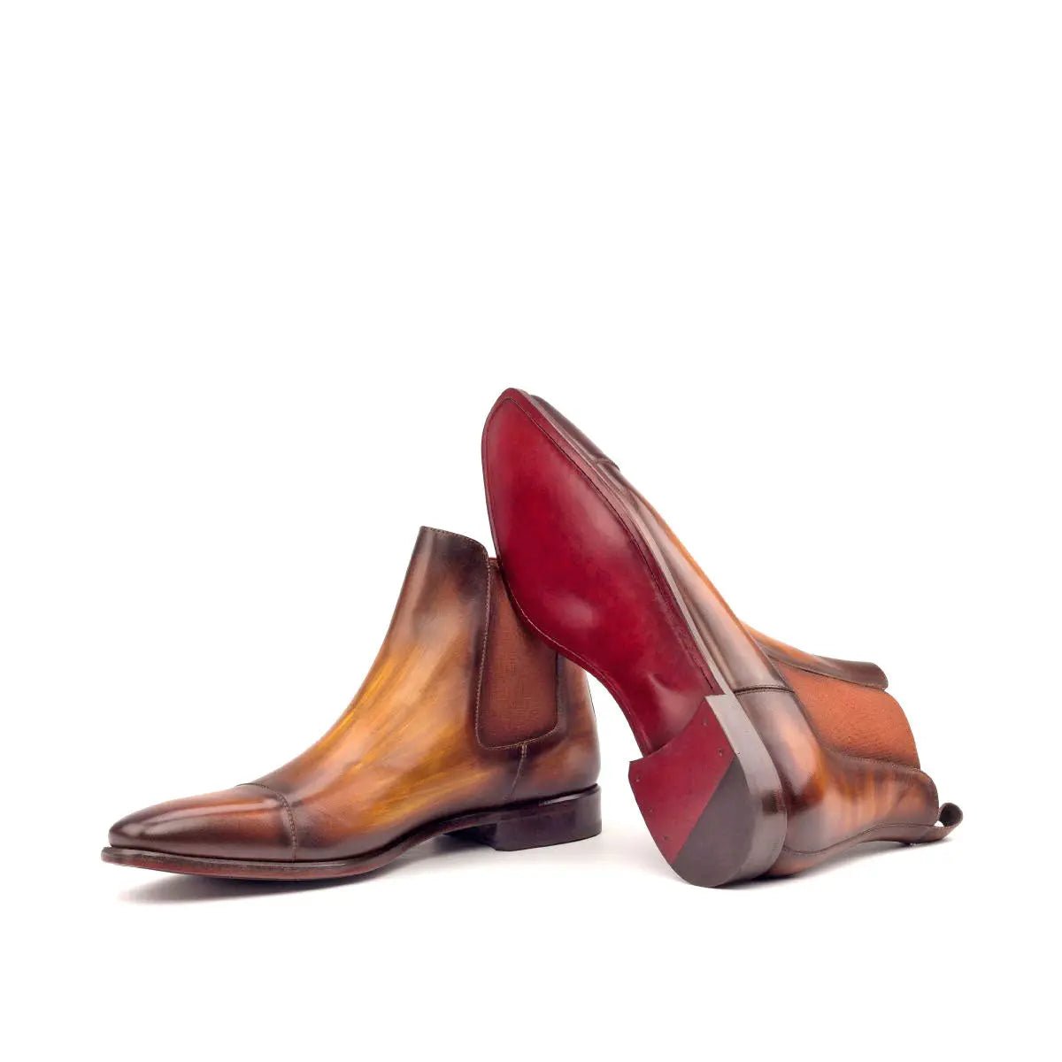 Lomaza- Red bottoms boot, Hand-Painted Chelsea Boot for men