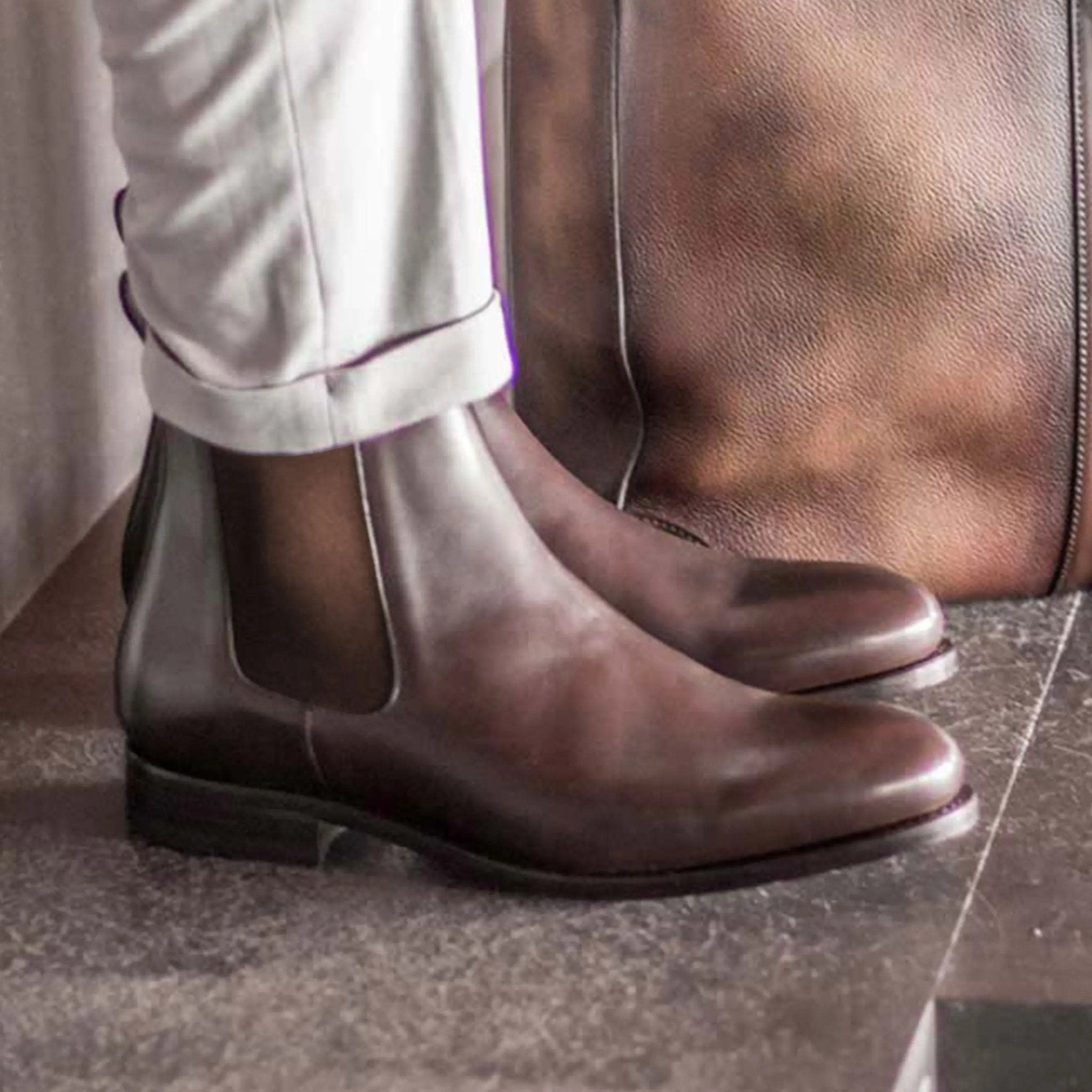 Brianza3 - Dark Brown Leather Chelsea Boot for men