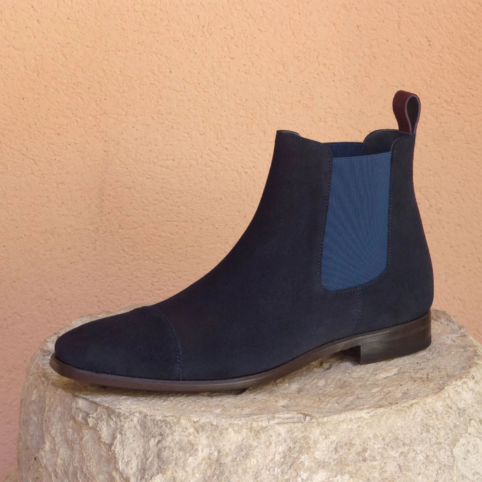 Volpa - Men's Navy Suede Chelsea Boot