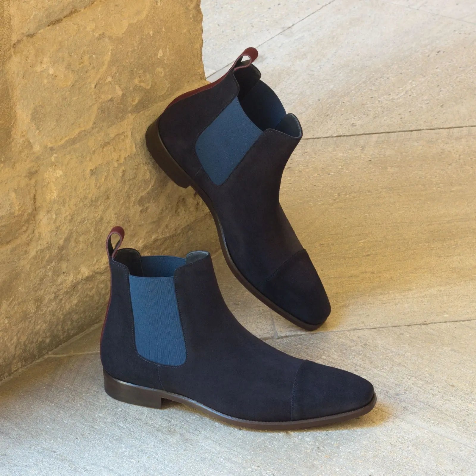Volpa - Men's Navy Suede Chelsea Boot
